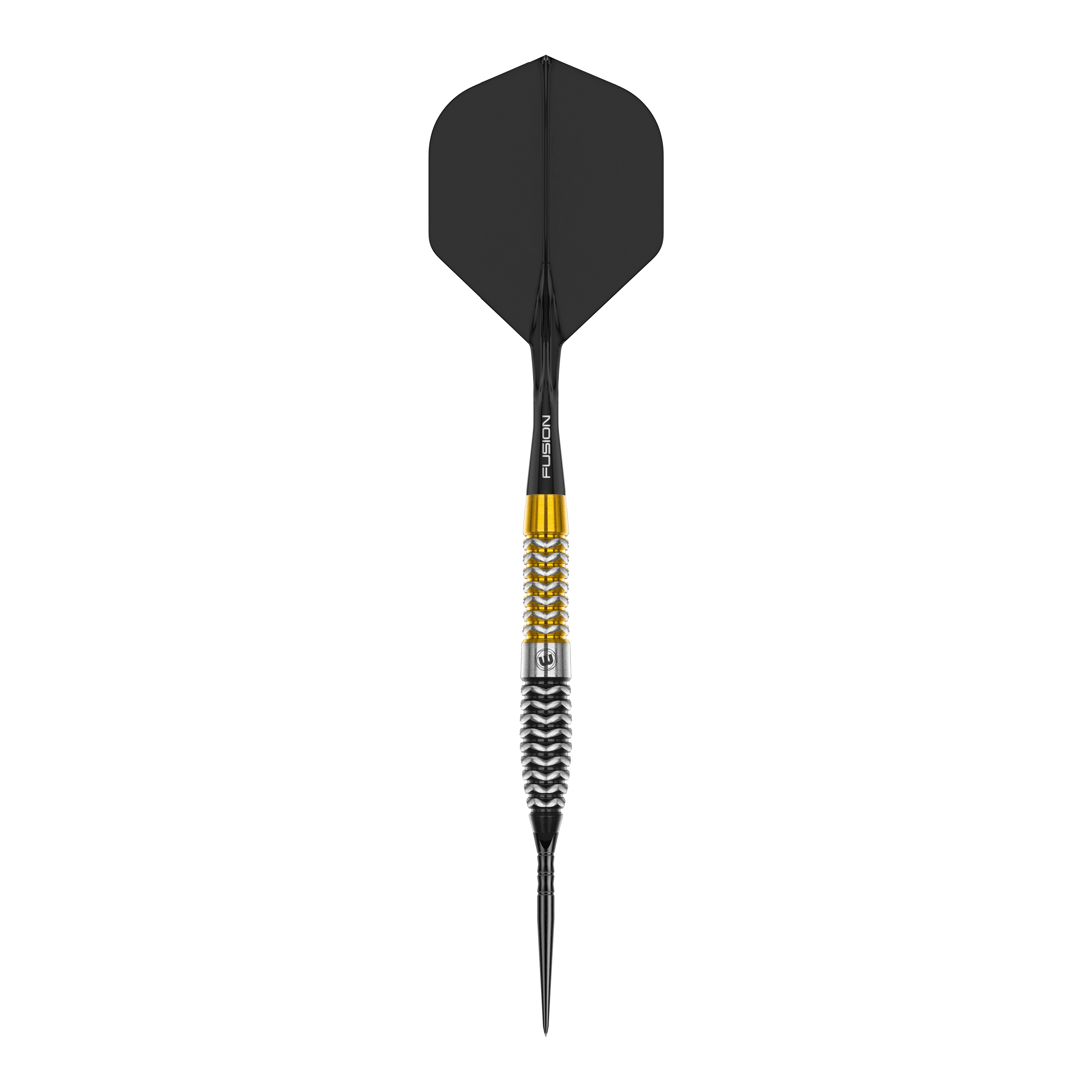 Puntos de conmutación de torpedos Winmau Exion Steeldarts Dieses Bild stellt einen einzelnen Winmau Exion Torpedo Switch Point Steeldart dar. Der Fokus liegt auf einem Dartpfeil mit charakteristischem Design.