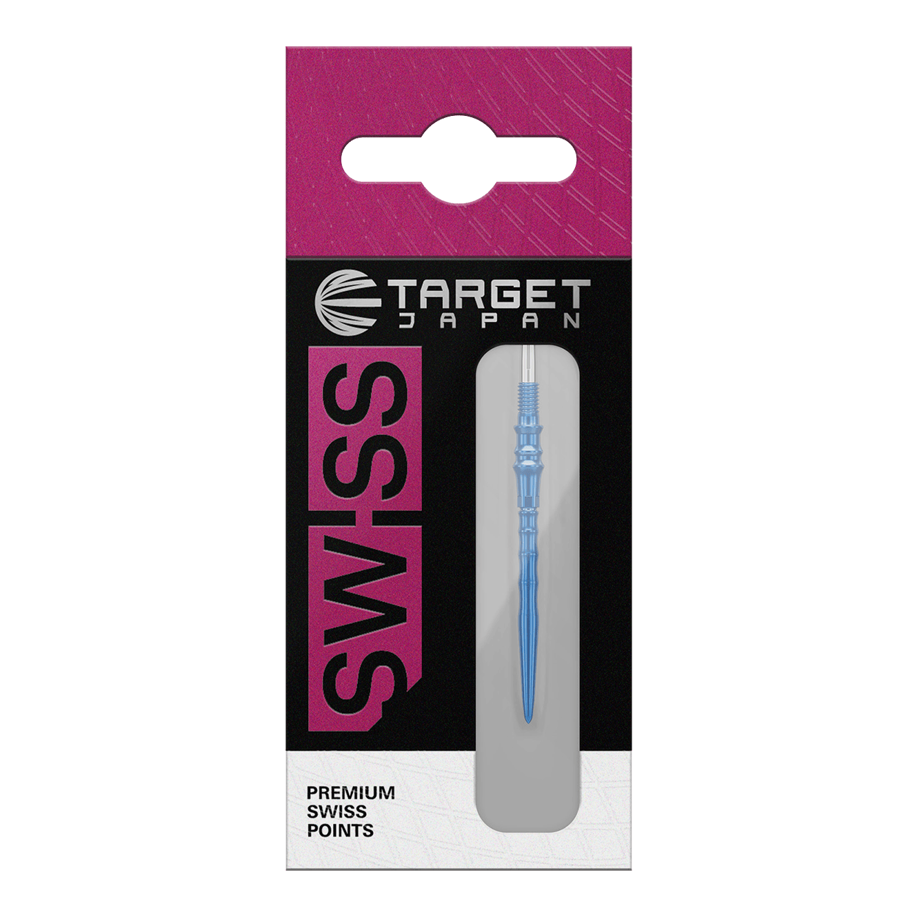 Puntas de dardo Target Japan Premium Swiss Point - Azul Zu sehen sind Target Japan Premium Swiss Point Dartspitzen in der Farbe Blau. Sie werden als Ersatzspitzen für Dartpfeile verwendet.