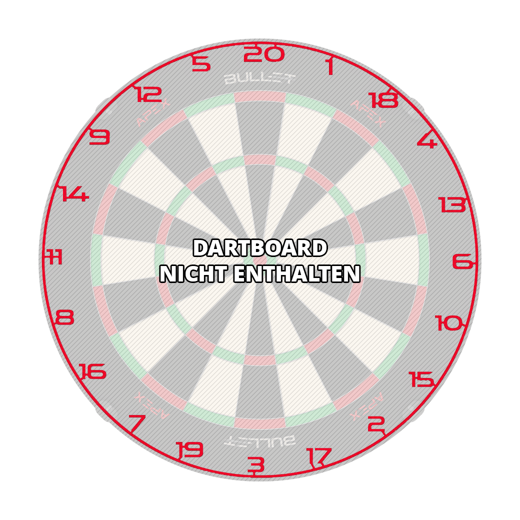 Das Bild zeigt einen weiteren roten Zahlenring für ein Dartboard. Die Datei heißt BT1000120_Bullet_Dartboard_Zahlenring_Rot_3.