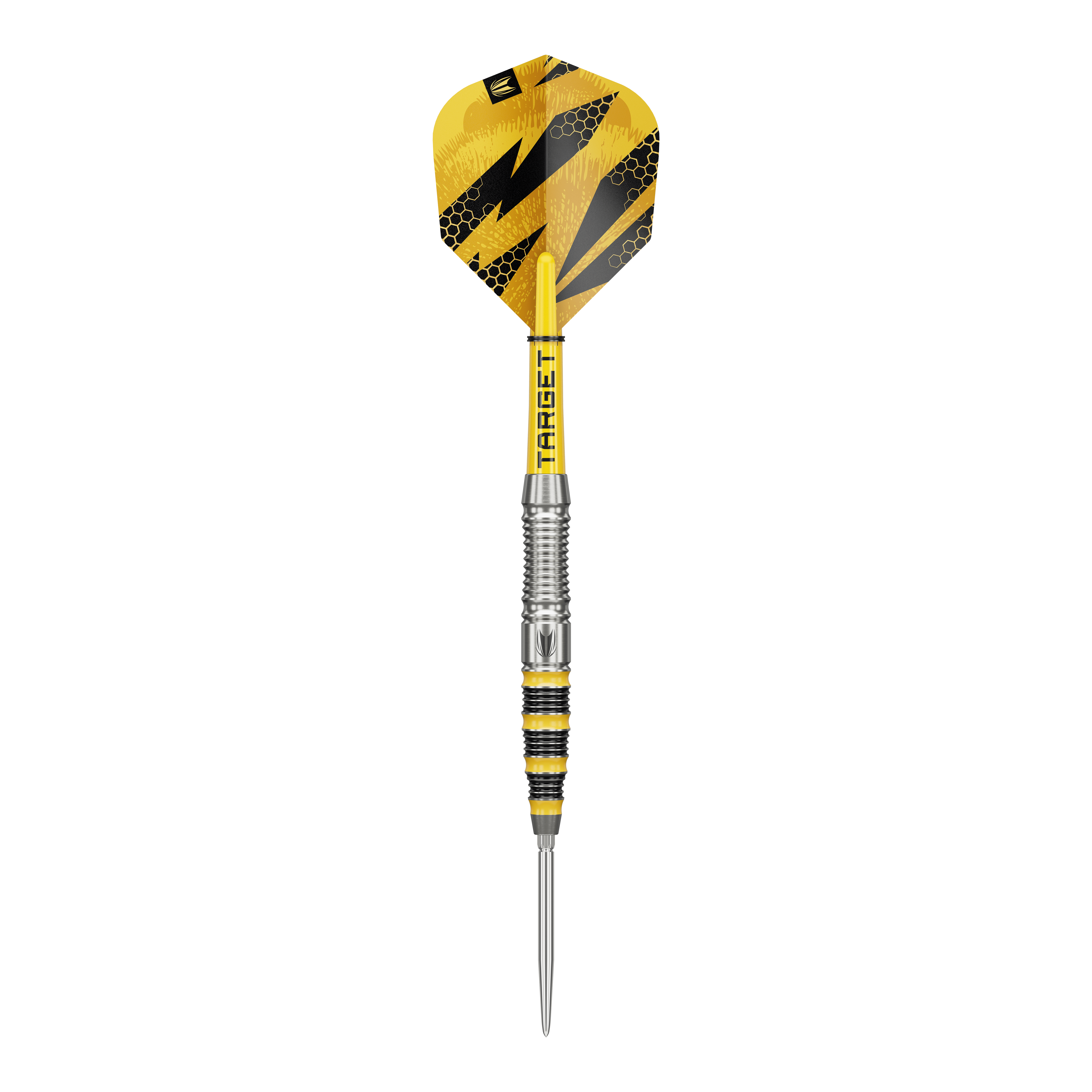 Dardos de acero Target Buzz 03 Swiss Points Dieses Bild zeigt Target Buzz 03 Swiss Points Steeldarts aus einer anderen Perspektive. Die Darts zeichnen sich durch ihr präzises Design aus.