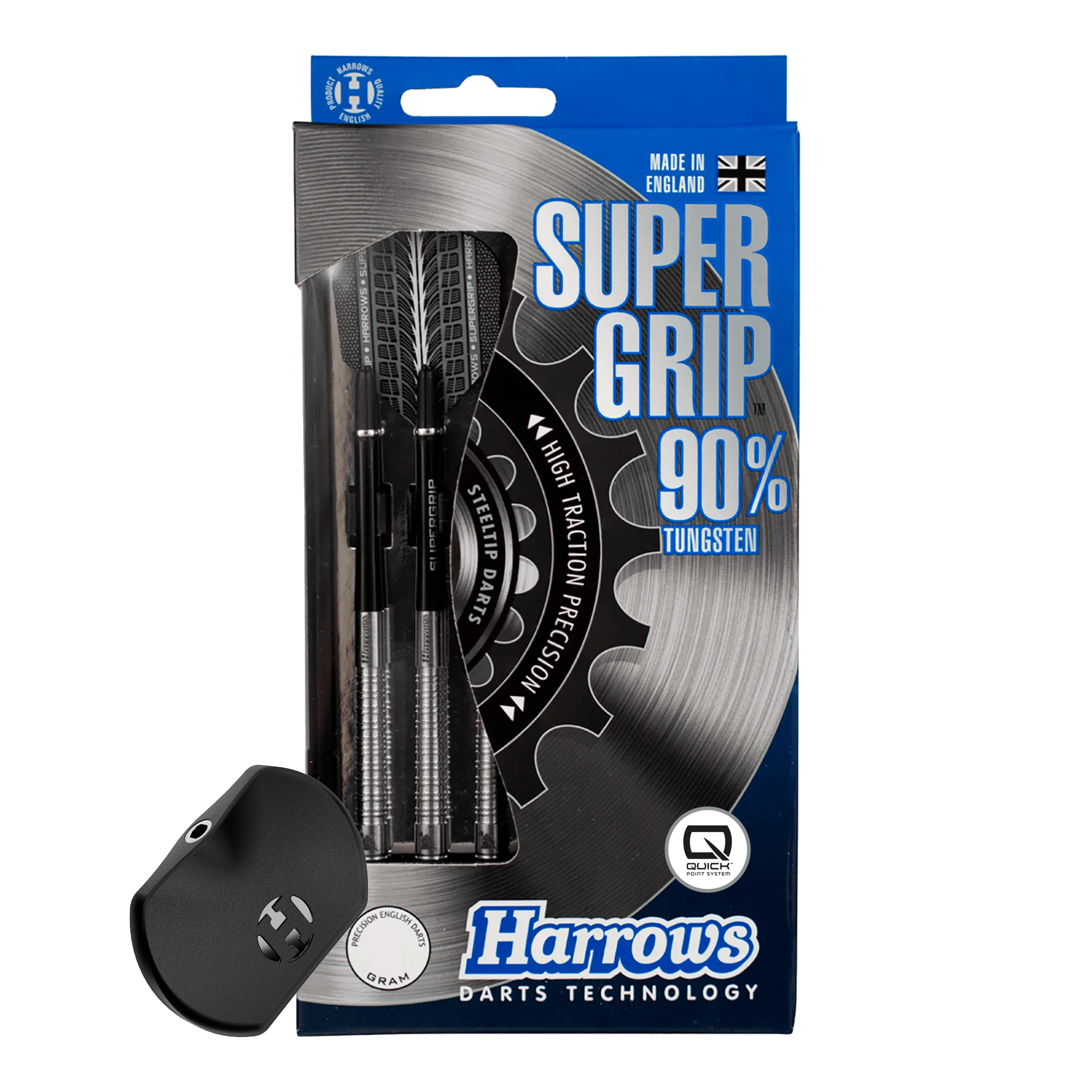 Dardos de acero Harrows Supergrip 90 Quick Point