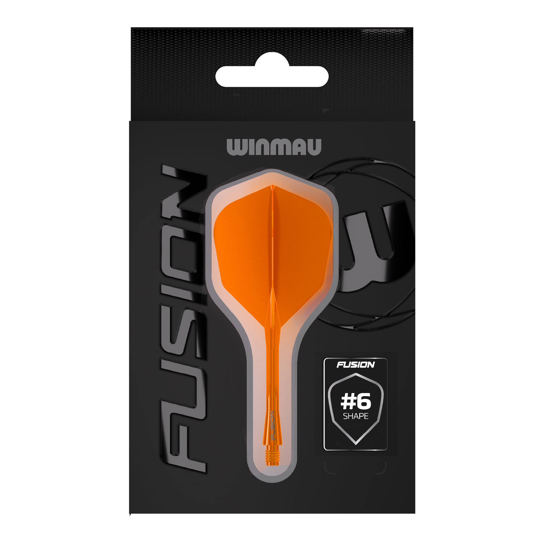 Sistema de eje de vuelo Winmau Fusion n.° 6 naranja neón Das Bild zeigt das Winmau Fusion Flight-Shaft-System No6 in Neon Orange. Dieses System verbindet Flight und Shaft zu einer stabilen Einheit für Dartpfeile.