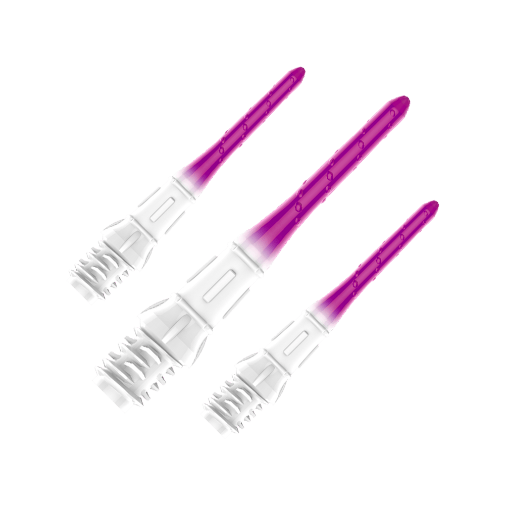 Puntas de dardos degradadas Lippoint Premium estilo L (paquete de 30) Dieses Bild zeigt ein Set der L-Style Premium Lippoint Gradiation Dartspitzen 30er Pack Grape. Mehrere Dartspitzen sind zusammen abgebildet.