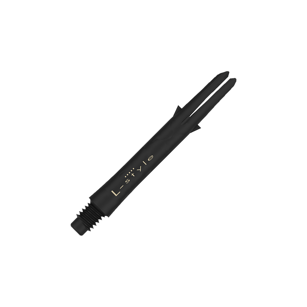 Ejes de carbono estilo L Dies ist ein schwarzer Carbon-Schaft für Dartpfeile der Marke L-Style. Der Schaft ist 39 mm lang und hat kein Kappen-Ende.