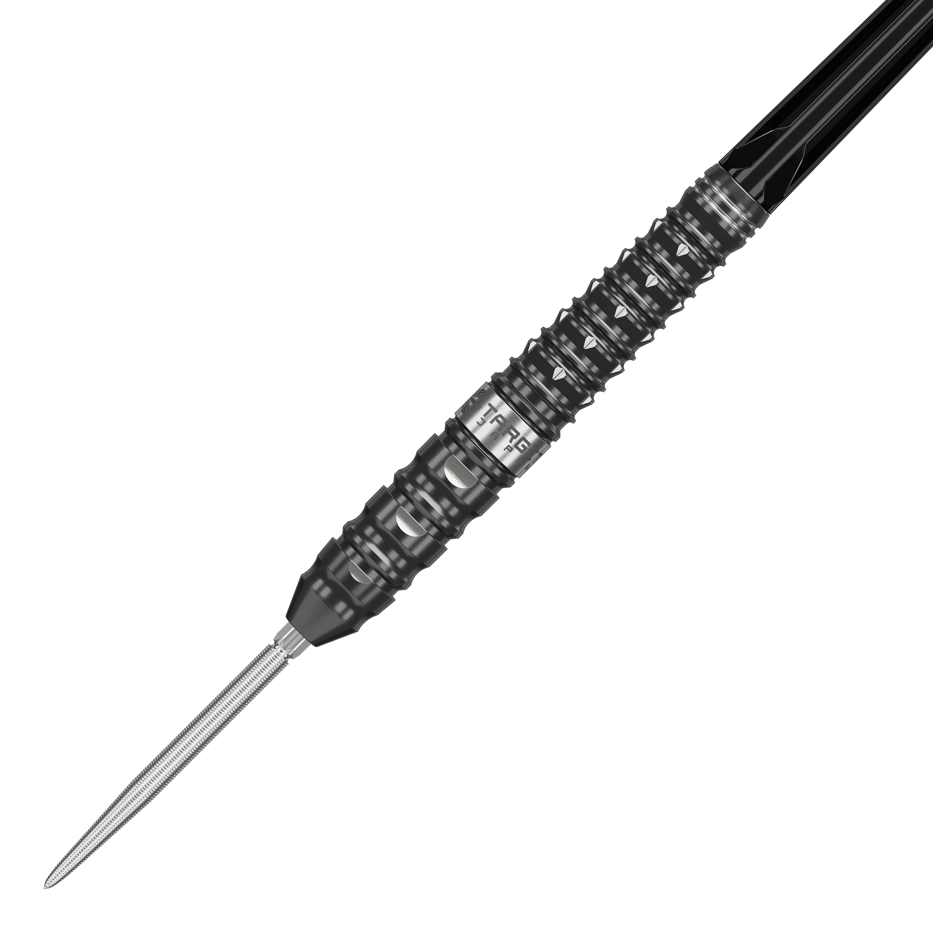 Dardos de acero Target Japan Black Marque Eclipse Swiss Point - 23 g Das Bild zeigt die Target Japan Black Marque Eclipse Swiss Point Steeldarts mit einem Gewicht von 23g. Diese hochwertigen Darts sind für Präzisionswürfe im Dartspiel entwickelt.