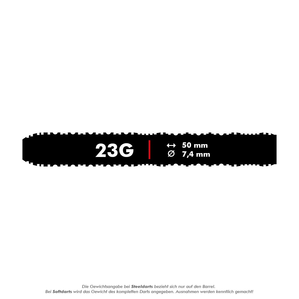 Dardos de acero Shot ZEN Straight Turbo Point - 23 g Dardos de acero Shot ZEN Straight Turbo Point - 23 g