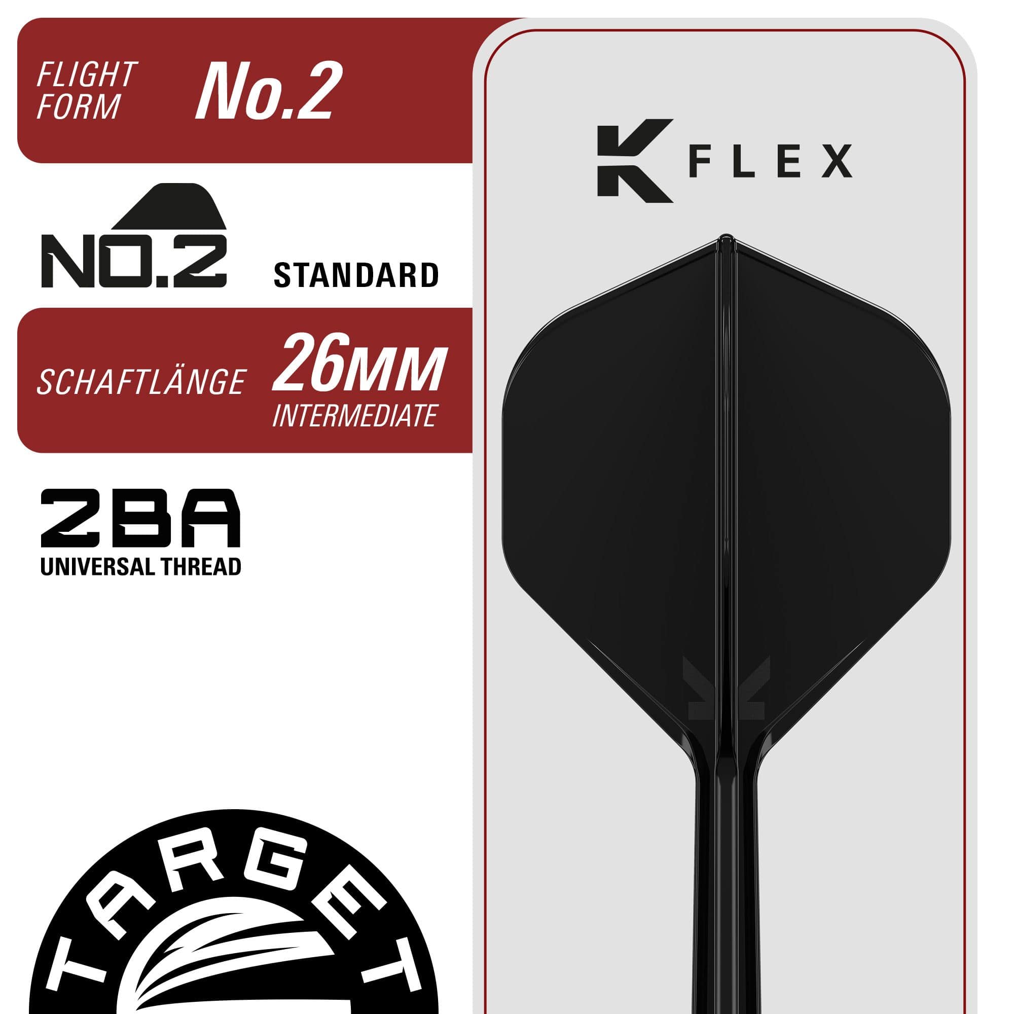 Dardos Target Japan Black Marque Creed Swiss Point de acero - 23 g Target Japan Black Marque Creed Swiss Point Steeldarts - 23g sind zu sehen. Das Bild zeigt die Darts aus einer anderen Perspektive.
