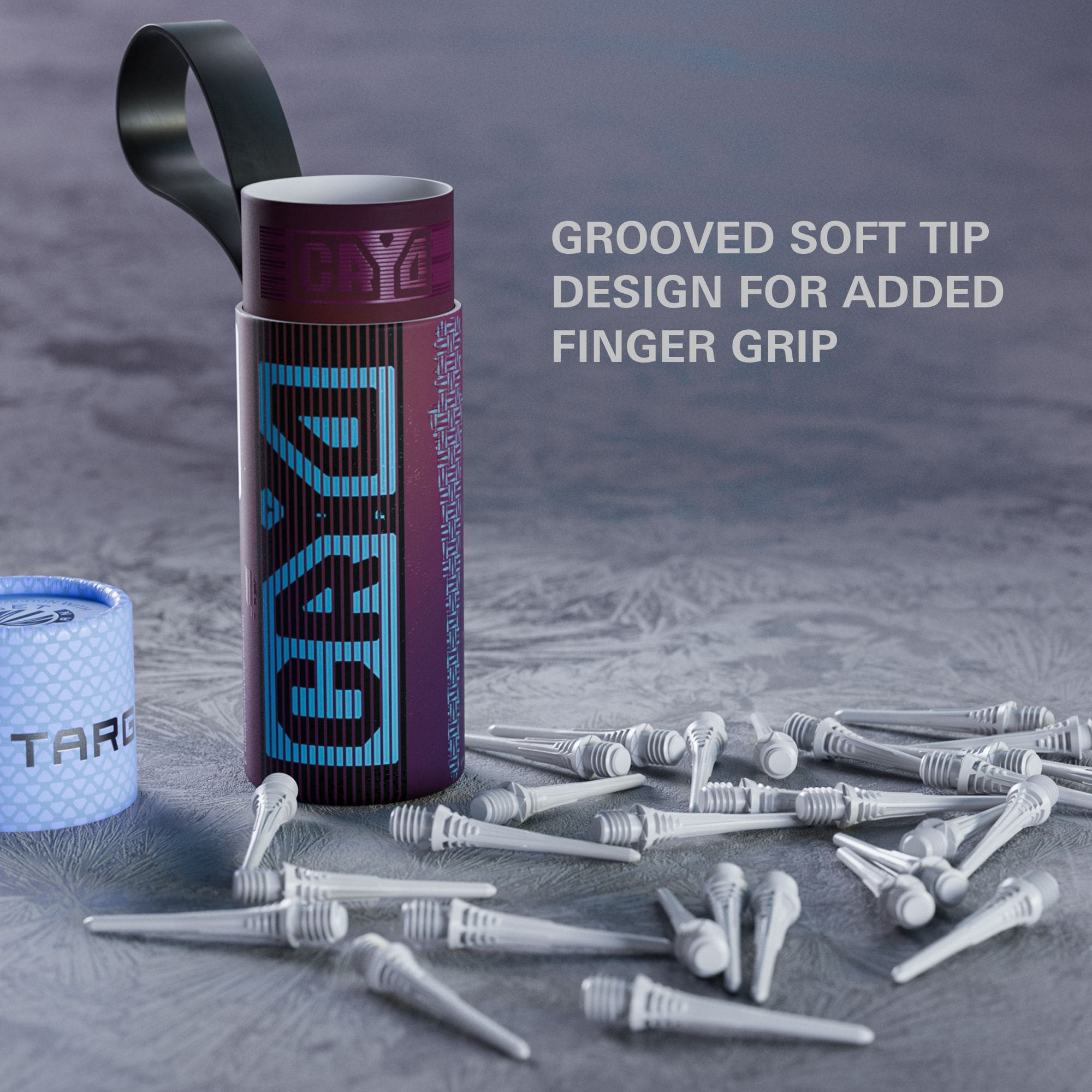 Abgebildet ist der Target Cryo Softdartspitzen 30er Pack in Weiß. Die Softdartspitzen sind für elektronische Dartscheiben geeignet.