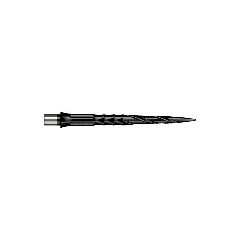 Puntas de dardos de acero Caliburn System - Spiro - Sin pestaña - Negras Abgebildet sind Caliburn Evo System Steeldartspitzen vom Typ Spiro NoLip in Schwarz mit 28 mm Länge. Das Produkt ist für den Einsatz in Steeldarts geeignet.