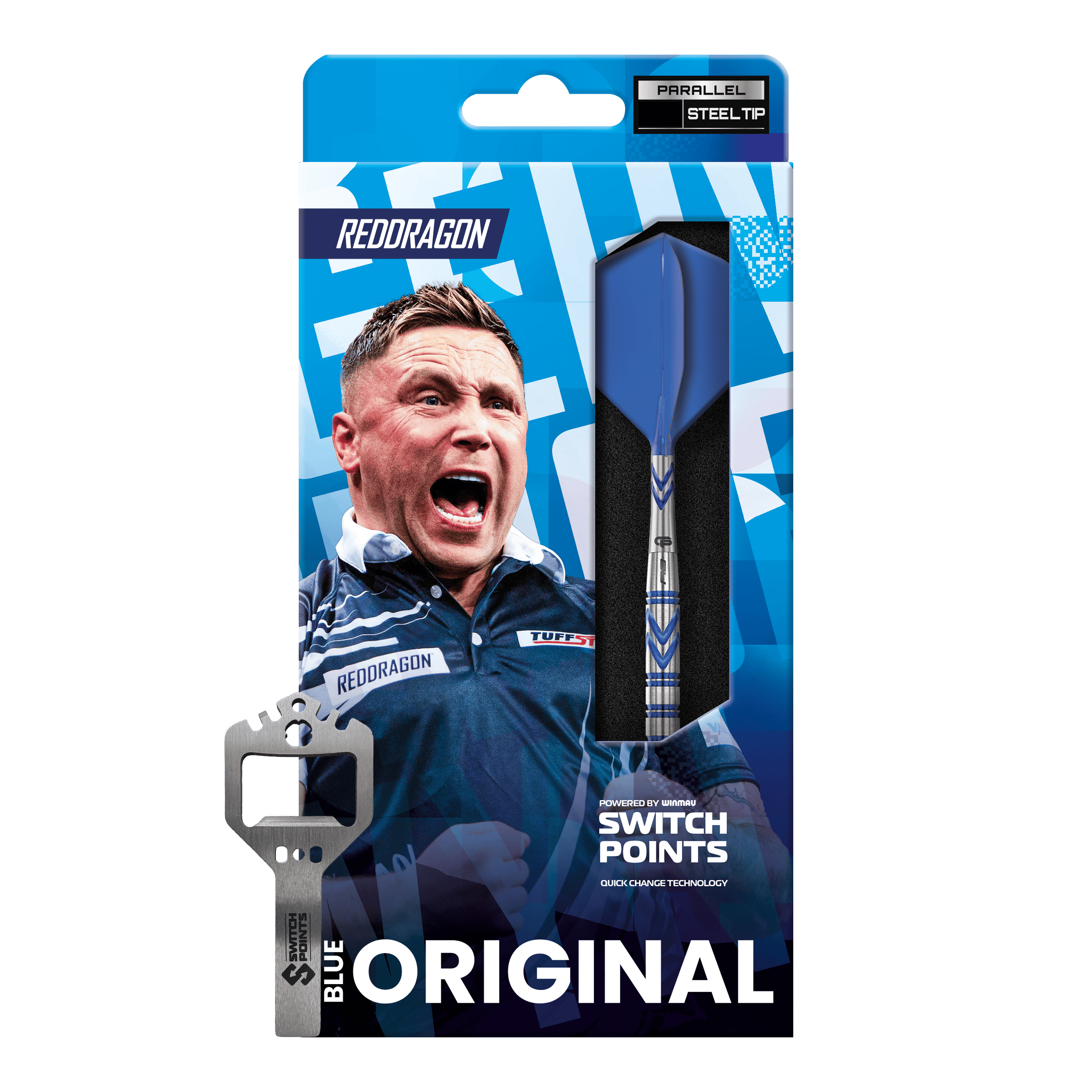 Dardos de acero Red Dragon Gerwyn Price Blue Original Switch Point Gezeigt werden hier die Red Dragon Gerwyn Price Blue Original Switch Point Steeldarts. Das Modell bietet eine zuverlässige Handhabung und modernes Design.
