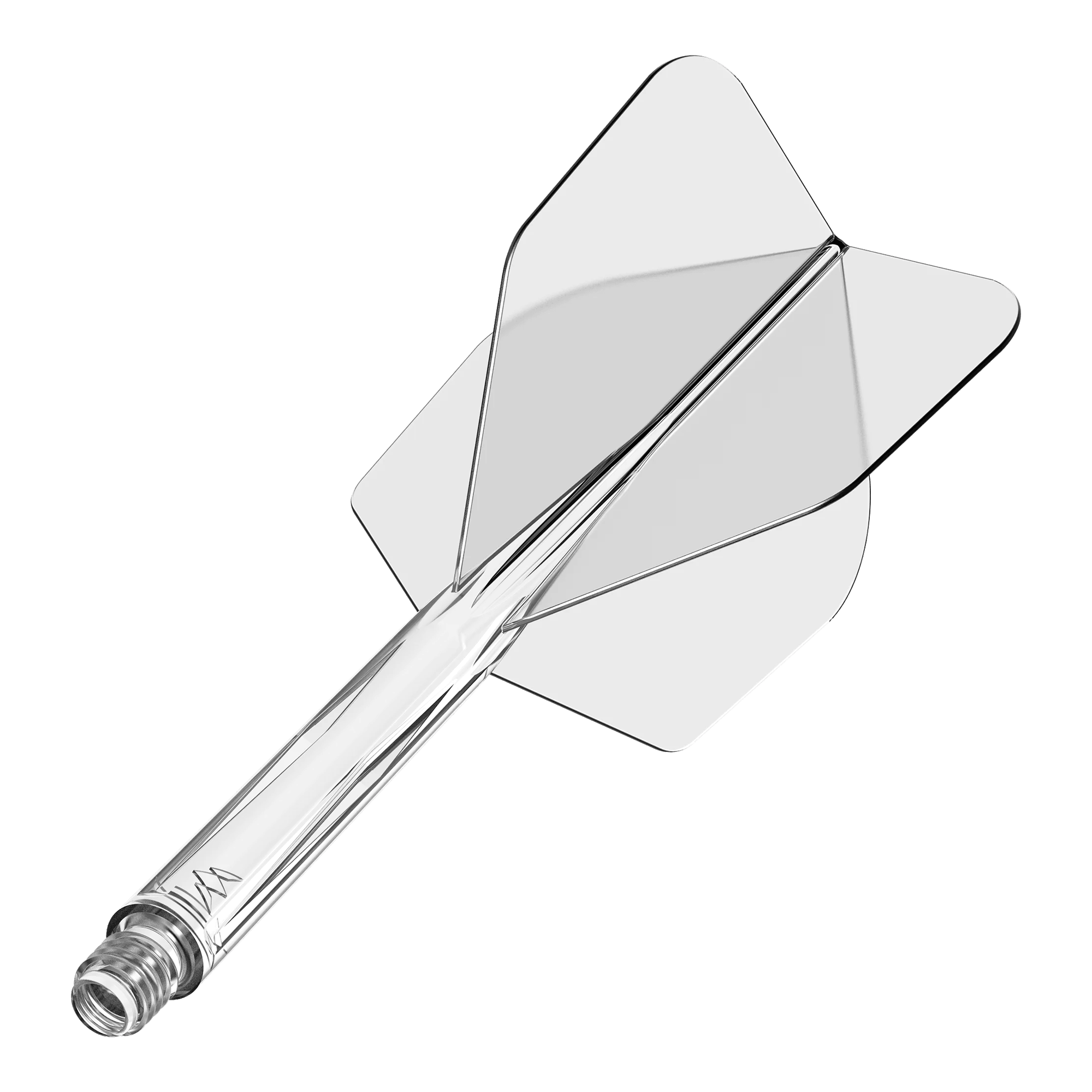 Sistema de eje de vuelo Mission Force 90 No6 - Transparente Das Bild zeigt das Produkt "Mission Force 90 No6 Flight-Shaft-System - Clear". Es handelt sich um ein durchsichtiges Flightsystem für Darts.
