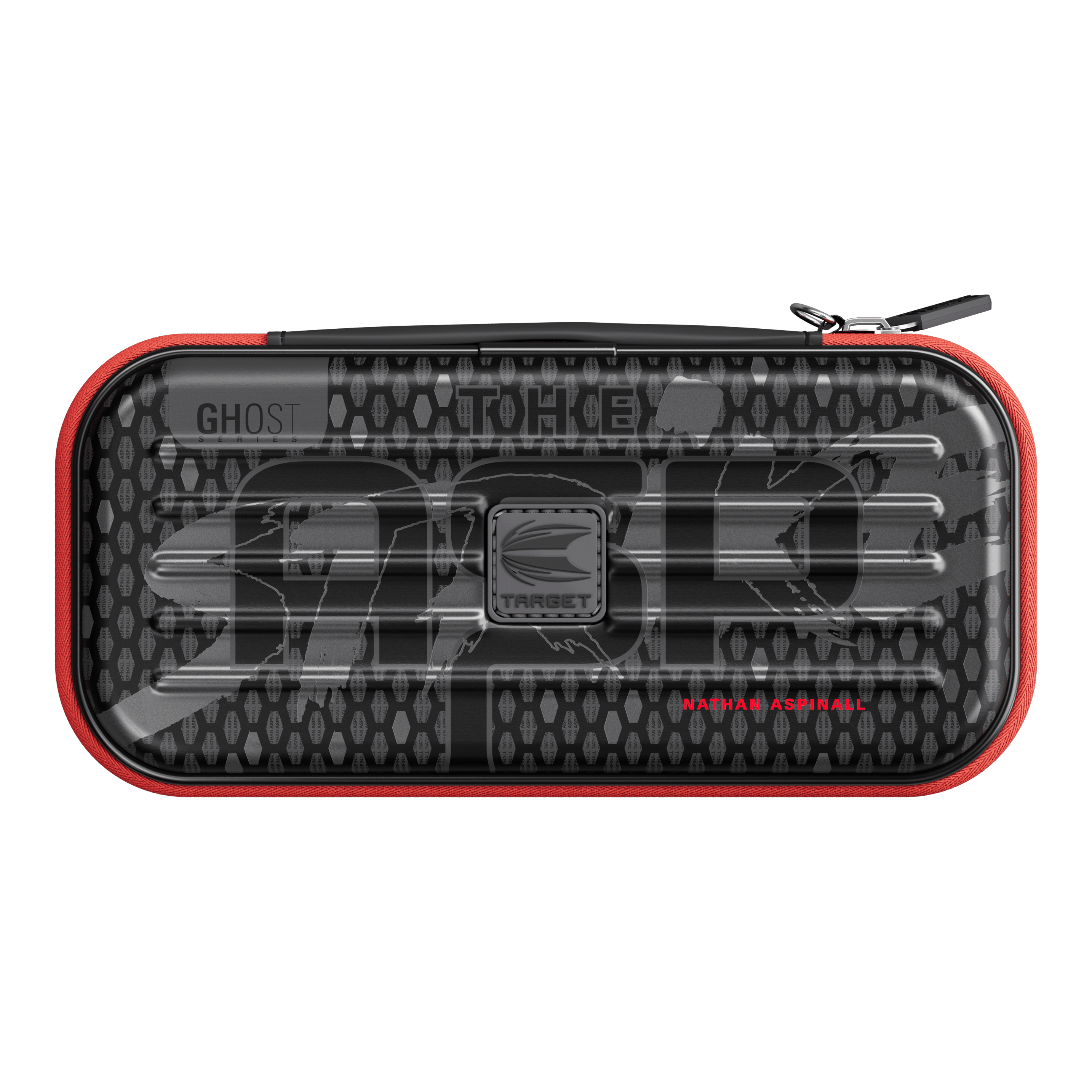 Estuche de dardos Nathan Aspinall de la serie Takoma Ghost Abgebildet ist das Takoma Ghost Series Nathan Aspinall Dartcase. Das Dartcase bietet optimalen Schutz für Dartpfeile.