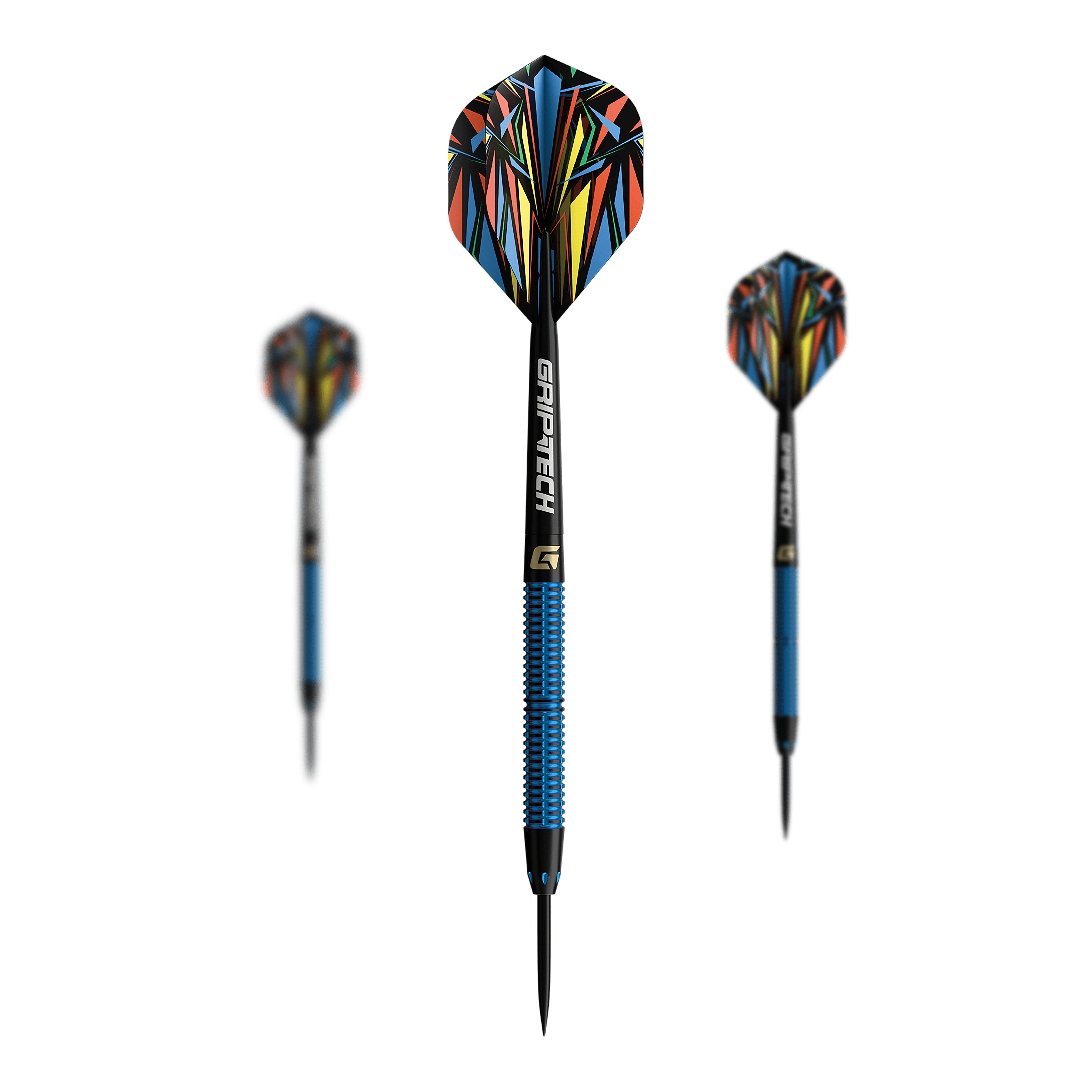 Dardos de acero de tungsteno azul GOAT Athlete Das Bild zeigt die GOAT Athlete Black Tungsten Steeldarts. Die Darts sind für professionelle Spieler geeignet.