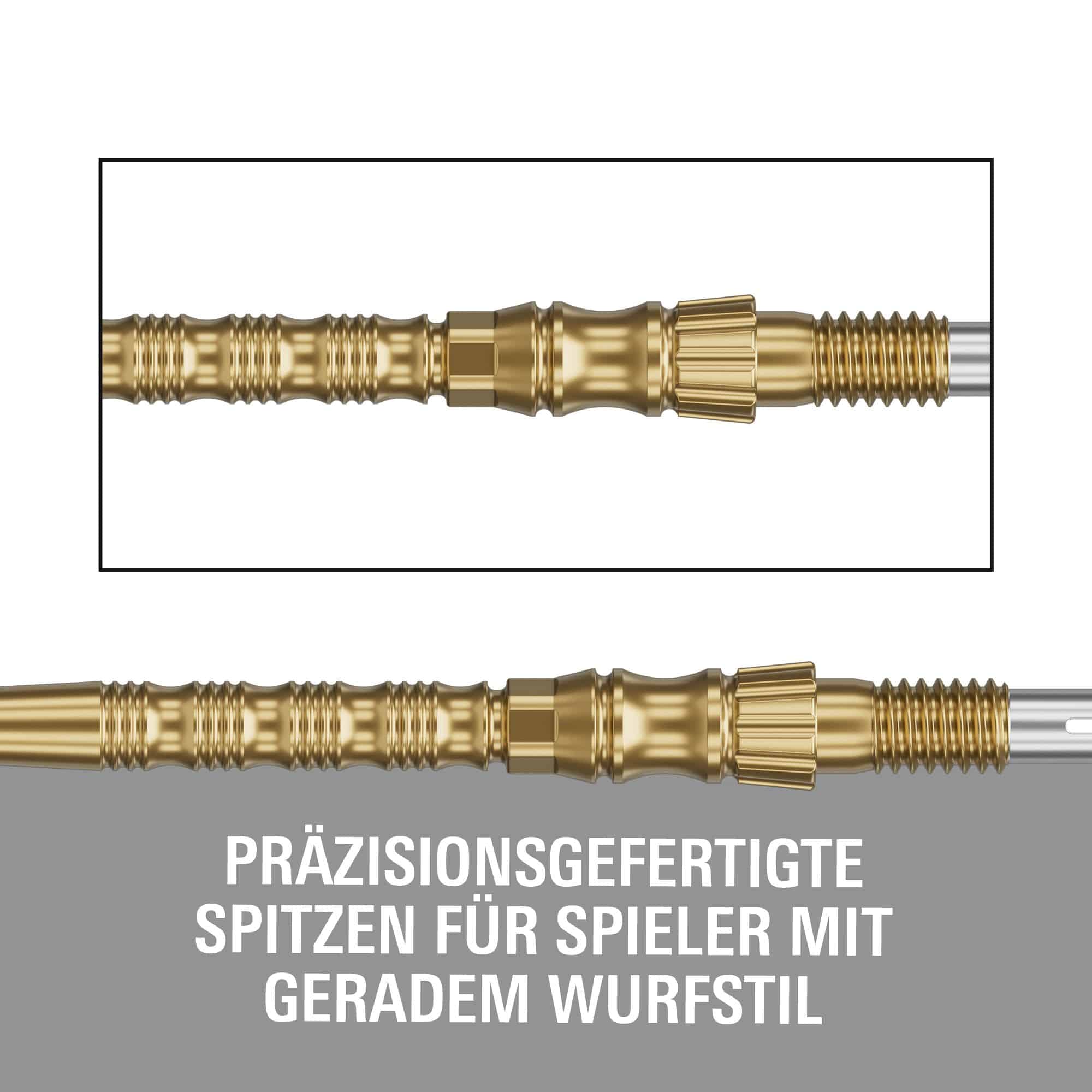 Puntas de dardo de acero Target Signature Swiss Point TRB - doradas Gezeigt werden Target Signature Swiss Point TRB Steeldartspitzen - Gold. Diese Dartspitzen haben eine goldene Farbe und sind für Steeldarts gedacht.