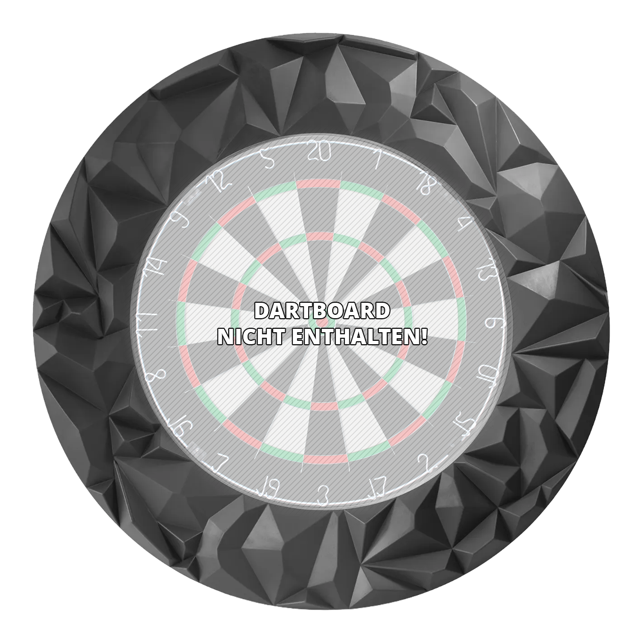 Tablero de dardos 3D Precise 180 Surround Subterra - Grafito Das Produkt Precise 180 3D Dartboard Surround Subterra - Graphite wird hier dargestellt. Es schützt Ihre Wand und wertet das Dartboard optisch auf.