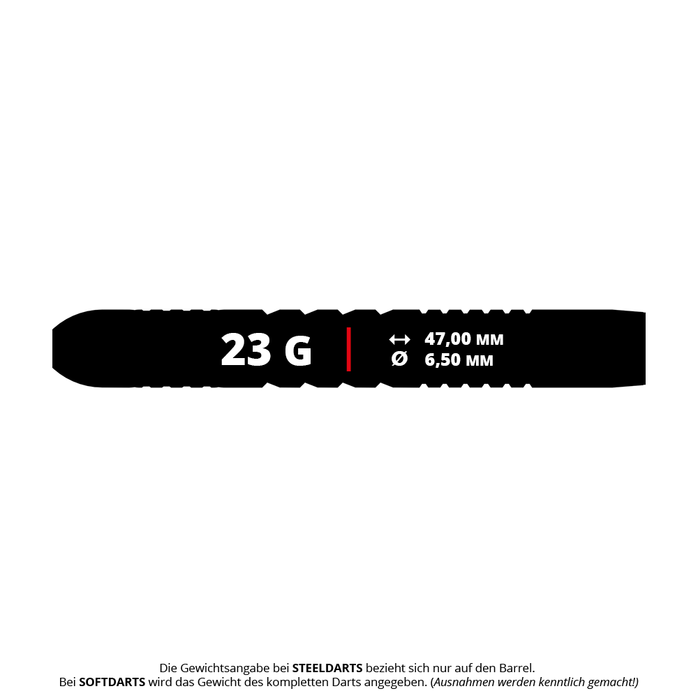 Dardos de acero Bulls NL Stefan Bellmont 90 - 23 g Das Bild zeigt die Bulls NL Stefan Bellmont 90 Steeldarts 23g. Es handelt sich um hochwertige Steeldarts mit einem Gewicht von 23 Gramm.