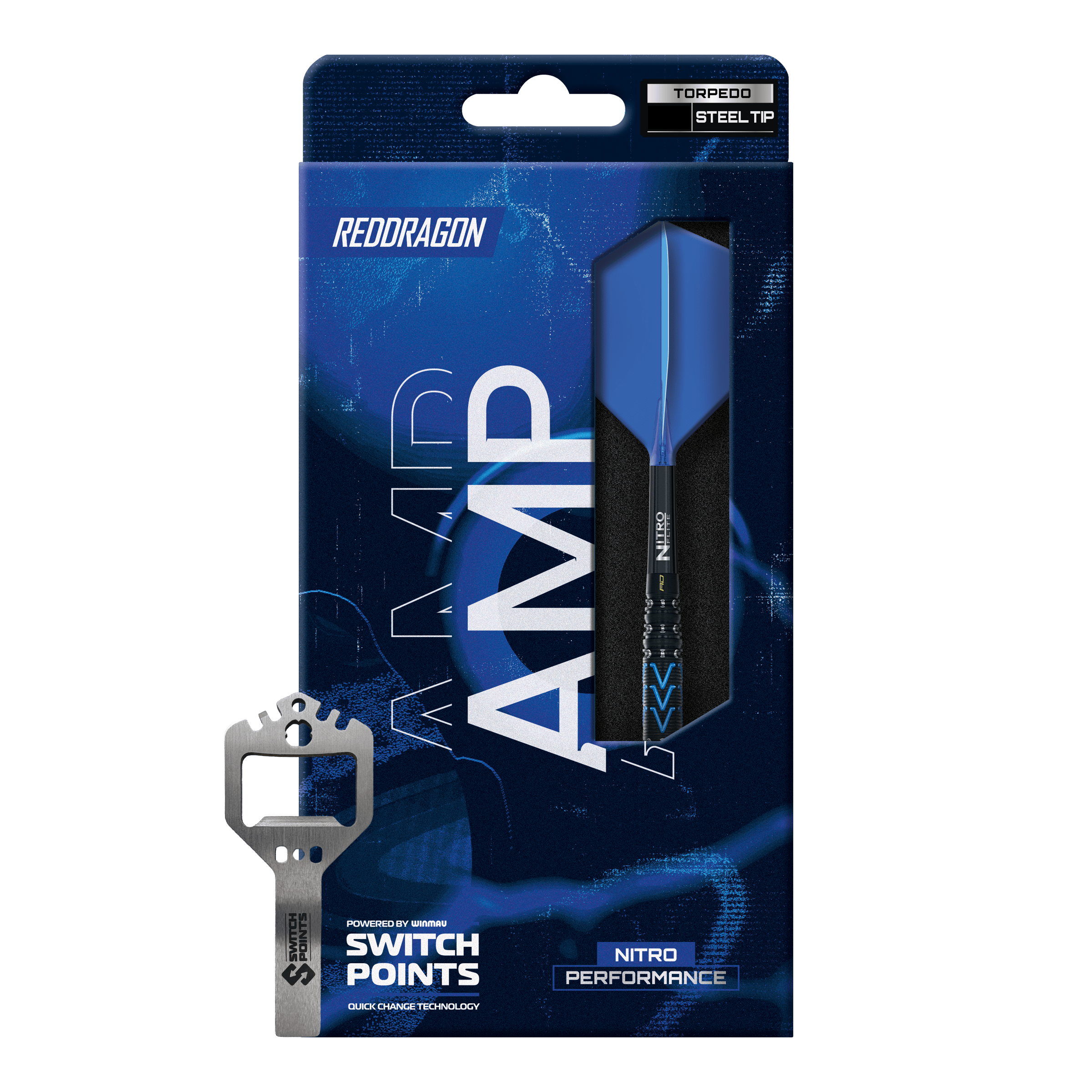 Dardos de acero Red Dragon AMP Torpedo Switch Point Das Bild zeigt die Red Dragon AMP Torpedo Switch Point Steeldarts. Die Darts haben ein modernes Design und sind für Präzisionswürfe geeignet.