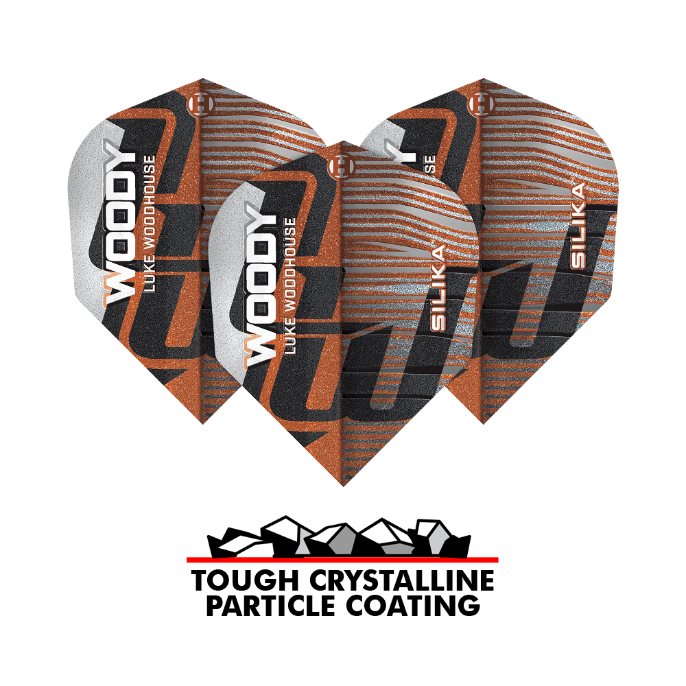 Harrows Silica Luke Woodhouse Serie 3 No6 Vuelos Harrows Silika Luke Woodhouse Series 3 No6 Flights ist auf diesem Bild zu sehen. Es handelt sich um einen Flight für Dartpfeile.