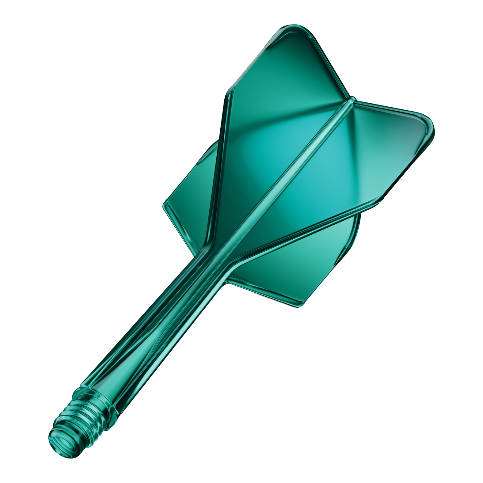 Abgebildet ist das GOAT A1R No6 Flight-Shaft-System in Grün. Dieses Produkt ist für den Einsatz im Dartsport geeignet.