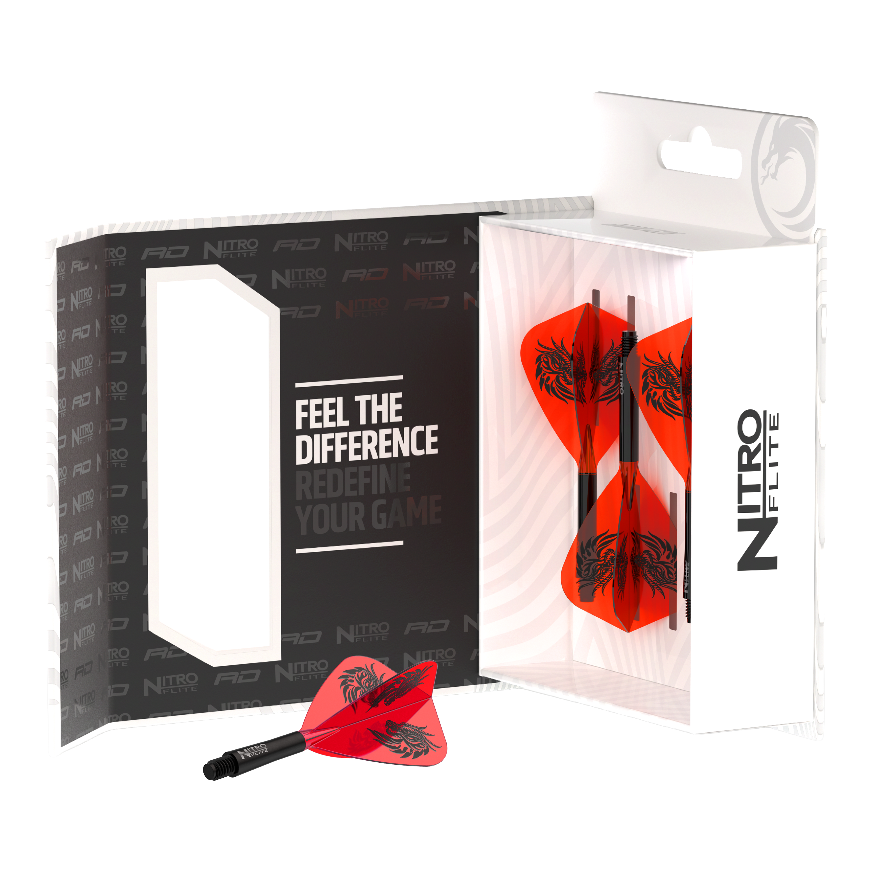 Red Dragon Nitro Flite - Vuelos de cometas de Jonny Clayton Abgebildet sind Red Dragon Nitro Flite - Jonny Clayton Kite Flights. Diese Dart-Flights sind für Fans und Spieler im Jonny Clayton Stil gestaltet.