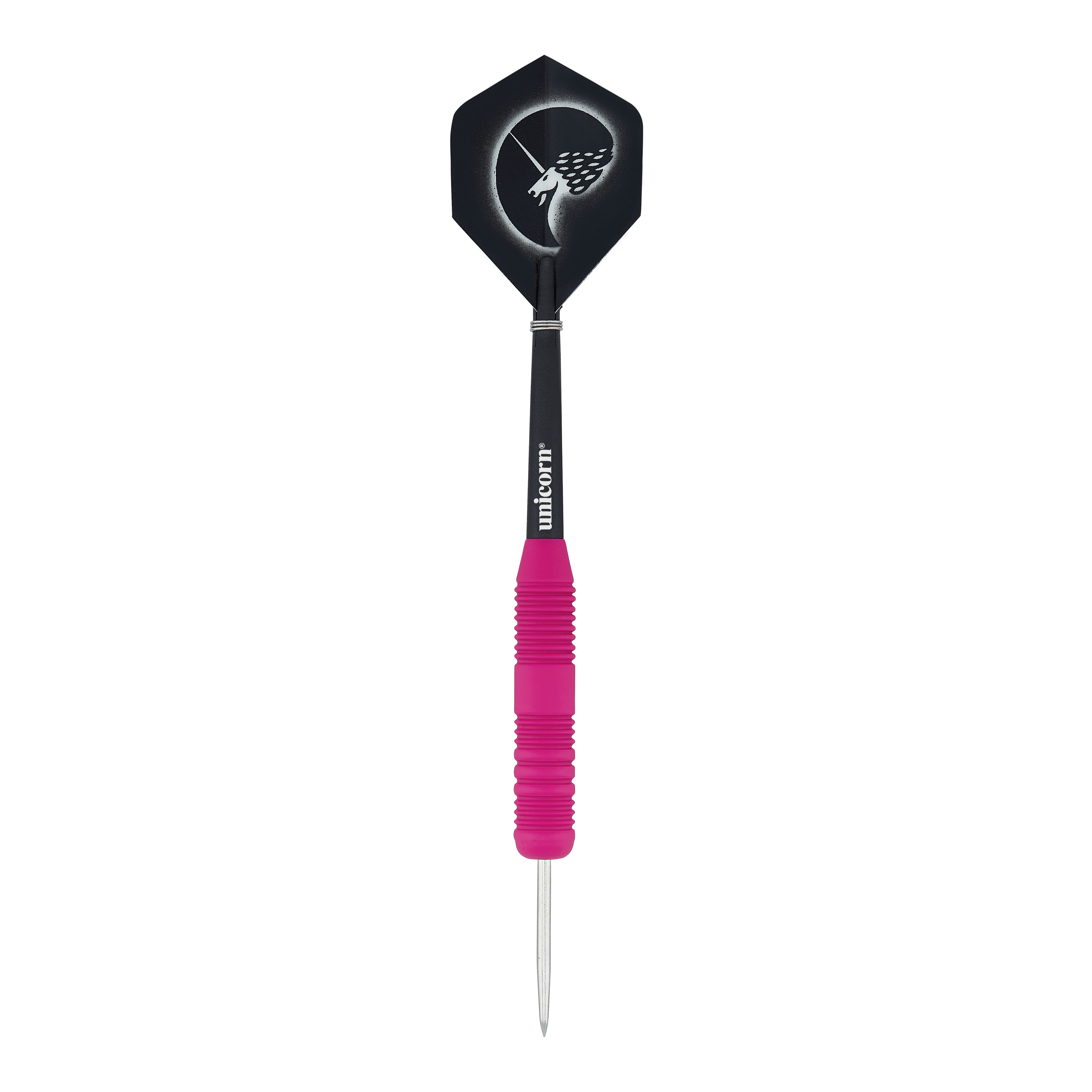 Dardos de acero rosa engomado Unicorn Core Plus