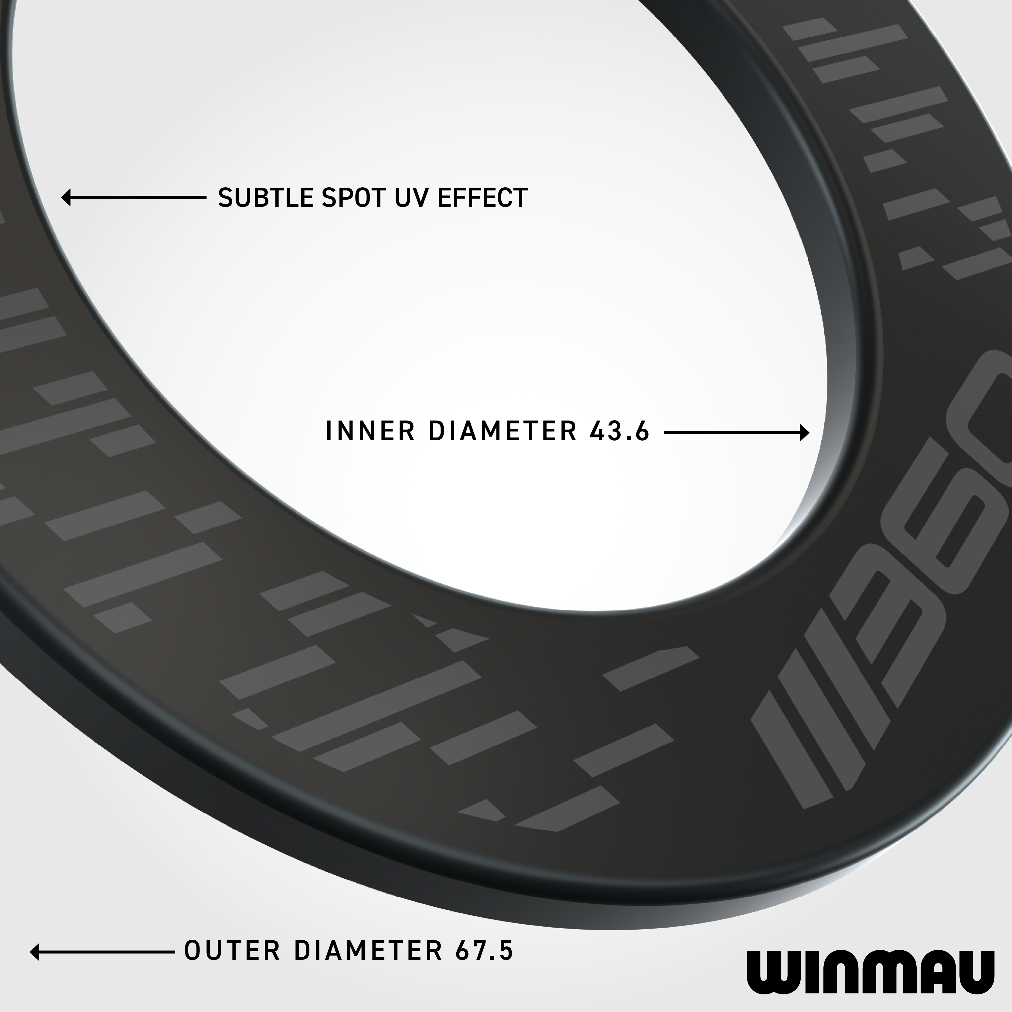 Marco para diana Winmau Blade 360 - Negro Auf diesem Bild ist das schwarze Winmau Blade 360 Dartboard Surround abgebildet. Es hilft, Dartpfeile sicher aufzufangen und den Bereich rund um das Board zu schützen.