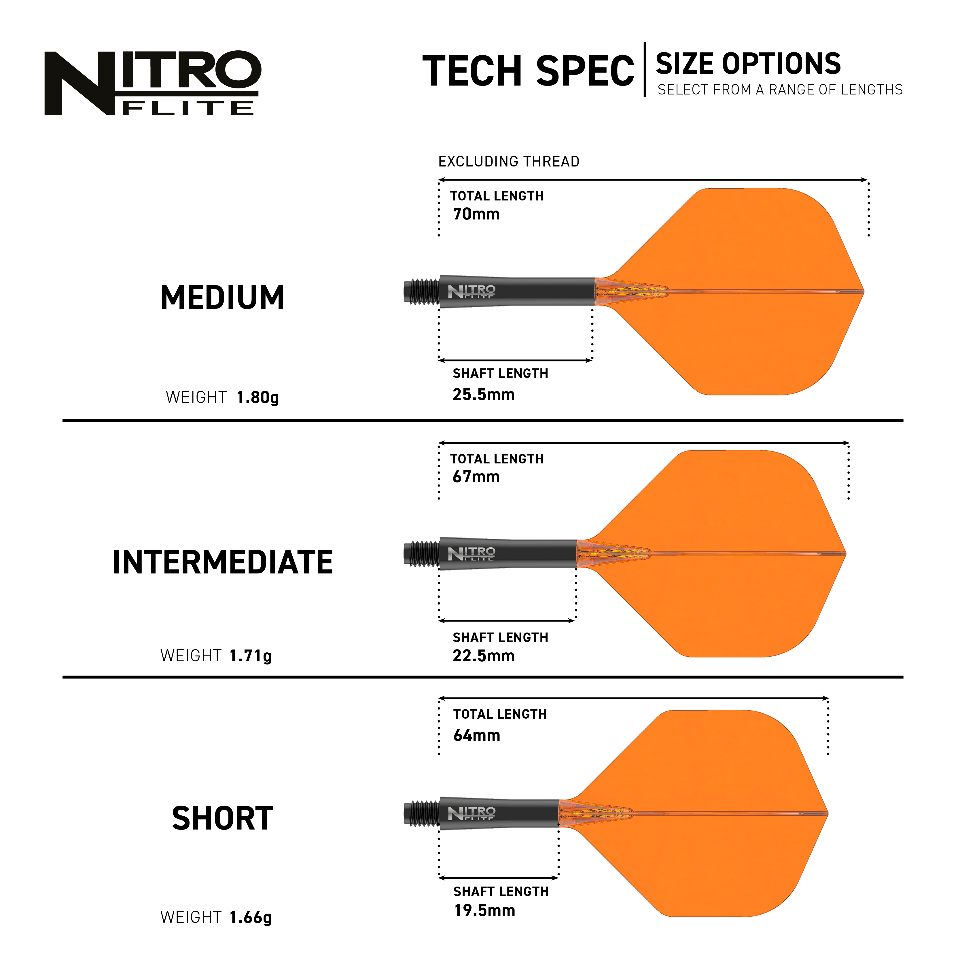 Red Dragon Nitroflite Eje negro Vuelos naranjas No2 Hier sieht man den Red Dragon Nitroflite Black Shaft Orange Flights No2. Die Kombination aus schwarzem Schaft und orangen Flights ist deutlich zu erkennen.