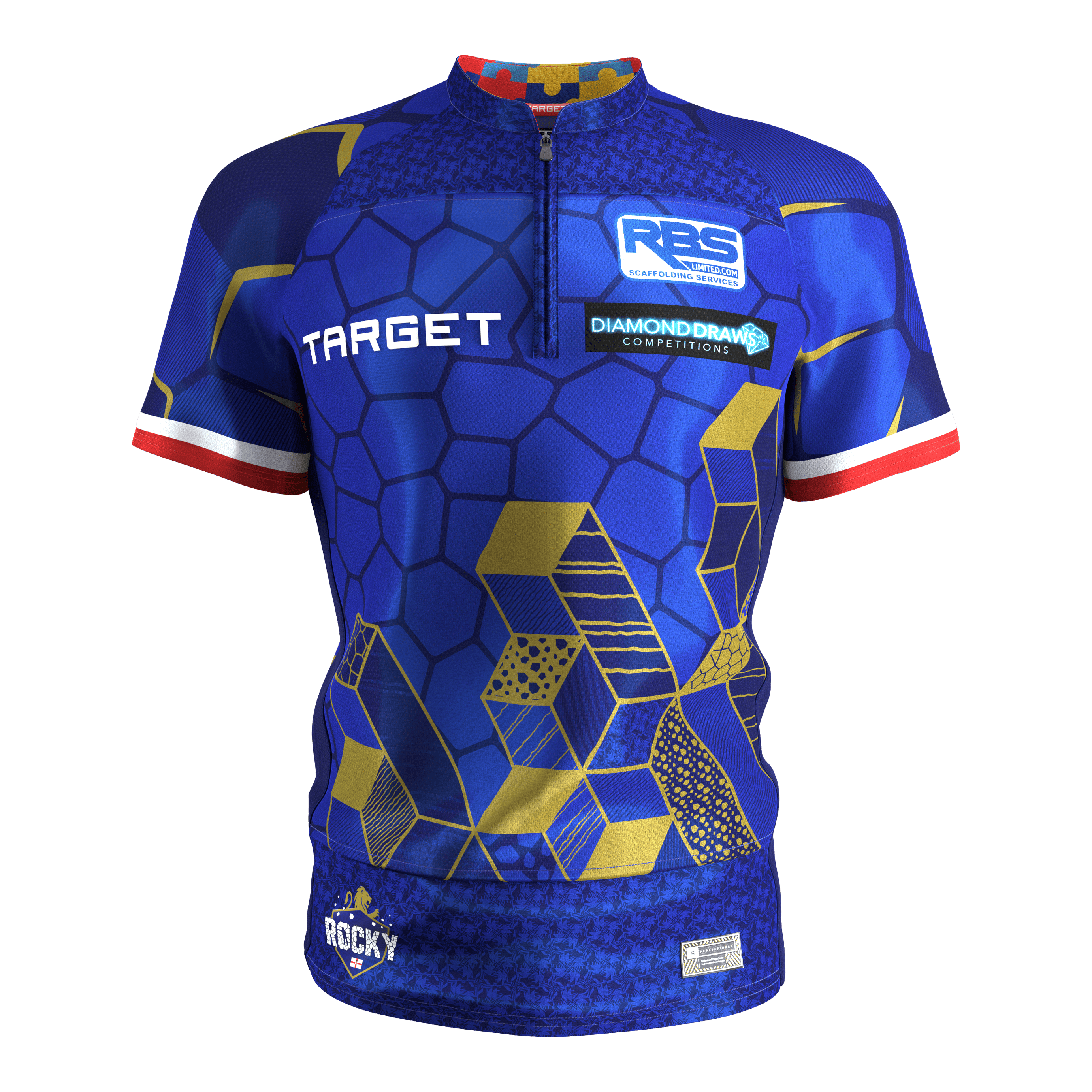 Camiseta Target Josh Rock Dart 2027 Das Produkt auf dem Bild ist das Target Josh Rock Dartshirt 2027. Es richtet sich an professionelle und Hobby-Dartspieler.