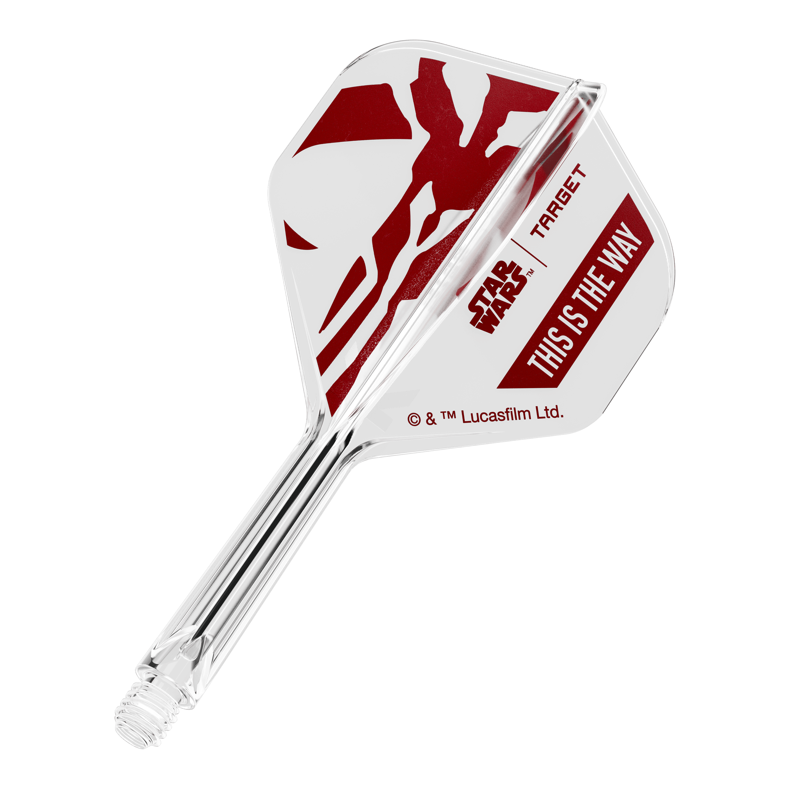 Set Target Star Wars K-Flex Mandalorian No2 Vuelos estándar Abgebildet ist das Produkt mit dem Dateinamen 410621_Target_StarWars_K-Flex_ThisIsTheWay_No2_Standard_Flights_26mm_1b. Das Produkt steht im Zusammenhang mit Star Wars und der Phrase 'This is the Way'.