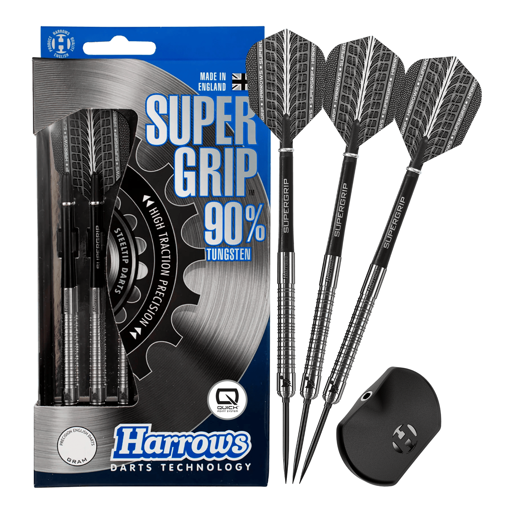 Dardos de acero Harrows Supergrip 90 Quick Point Dardos de acero Harrows Supergrip 90 Quick Point