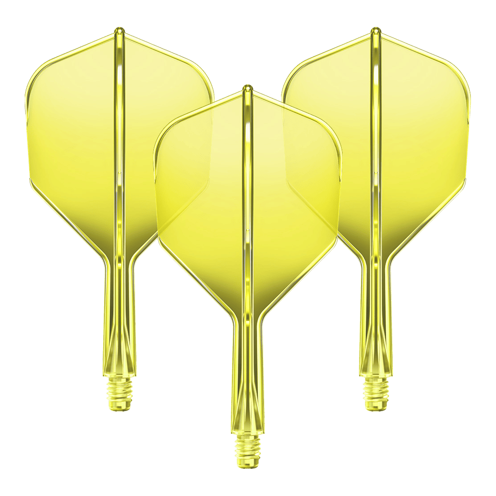Sistema de eje de vuelo GOAT A1R No6 - Amarillo neón Ein Flight-Shaft-System GOAT A1R No6 in Neon-Gelb mit 19mm Länge ist zu sehen. Das Set besteht aus Komponenten für Dartpfeile.