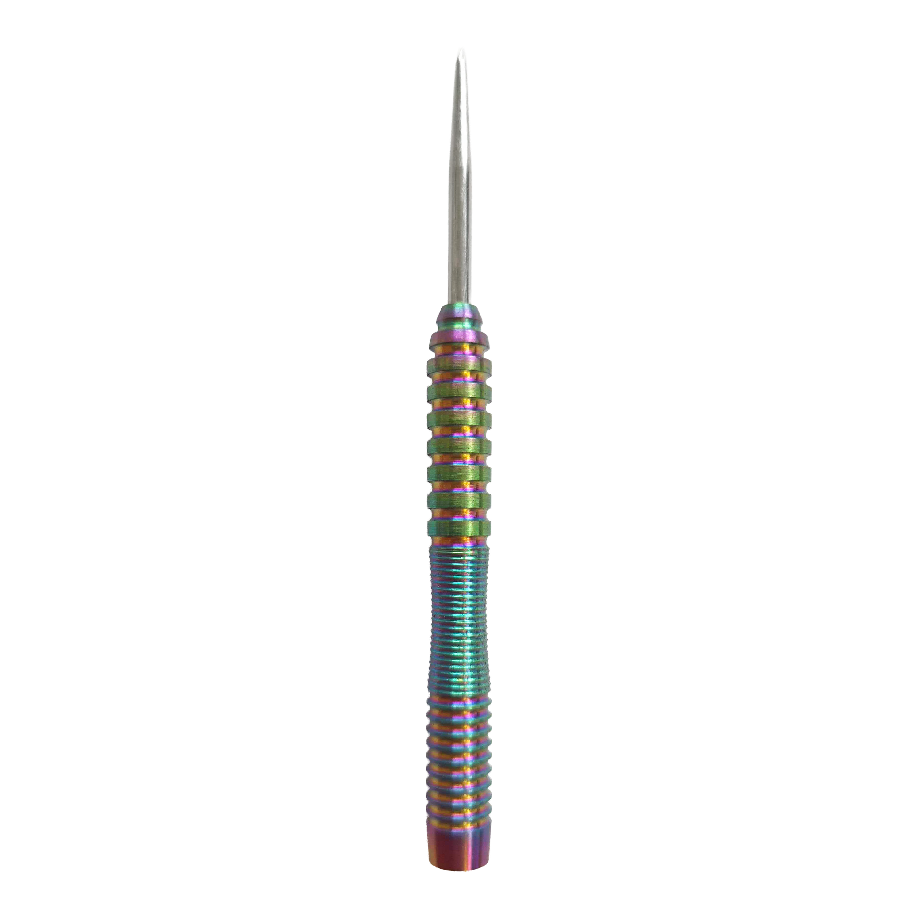 Barriles de dardos de acero McDart Rainbow 3 - 22 g Das Bild zeigt die McDart Rainbow 3 Steeldart-Barrels - 22g. Es handelt sich um Dart-Barrels mit auffälligem Regenbogen-Design.
