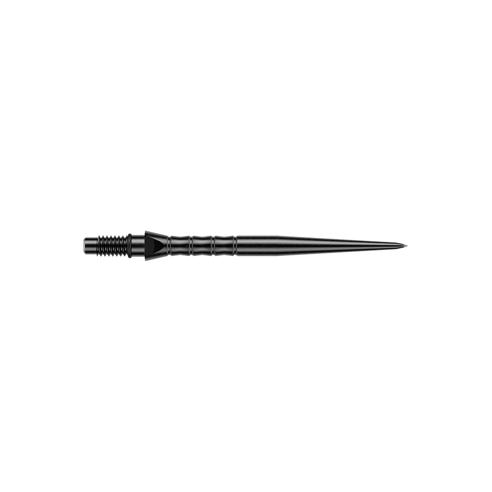 Abgebildet sind schwarze Steeldartspitzen mit einer Länge von 30 mm. Die Dartspitzen passen zu typischen Steeldartpfeilen.