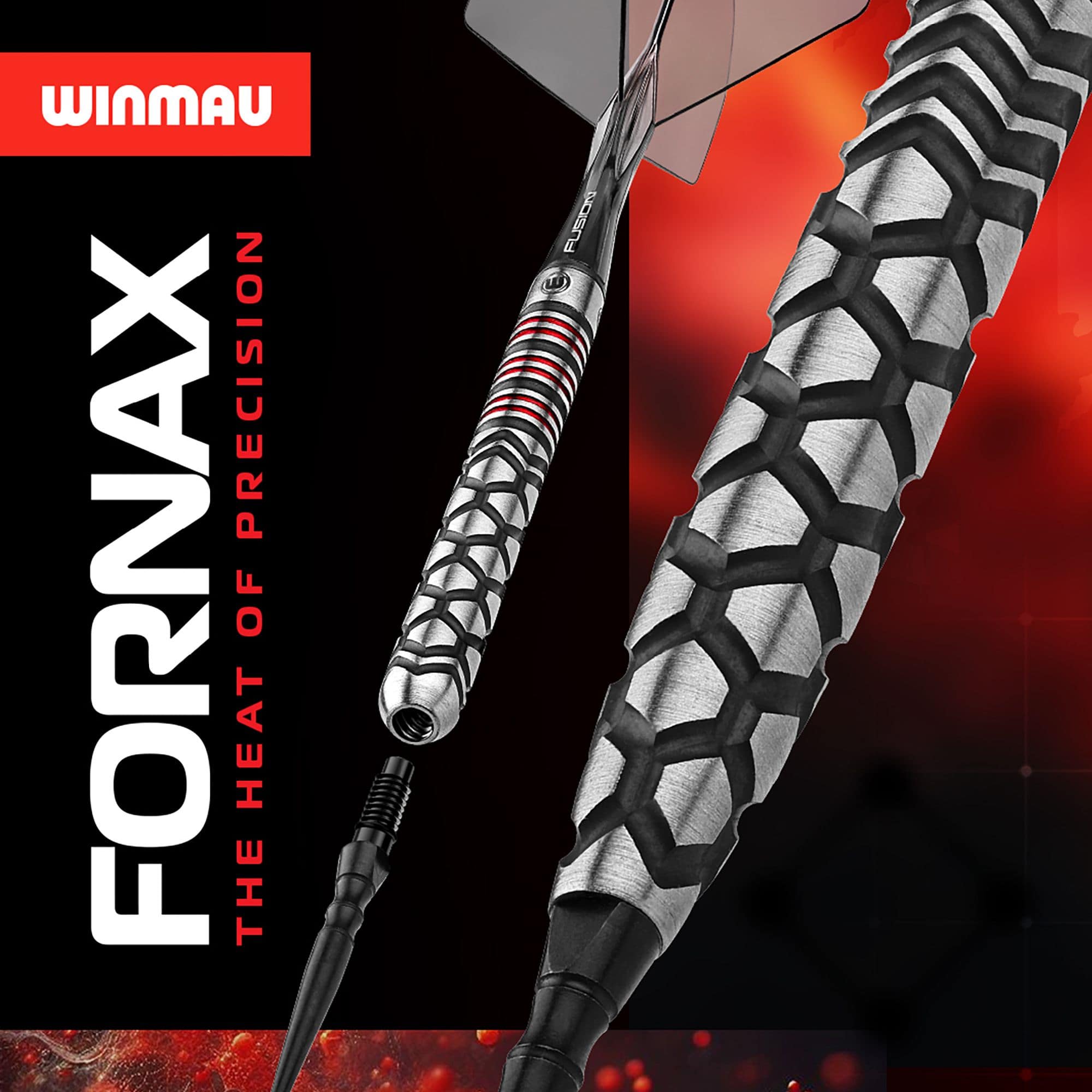 Punta de conmutación paralela Winmau Fornax Steeldarts Zu sehen sind die Winmau Fornax Parallel Switch Point Steeldarts. Die Darts besitzen eine gerade Form und ermöglichen hohe Präzision.