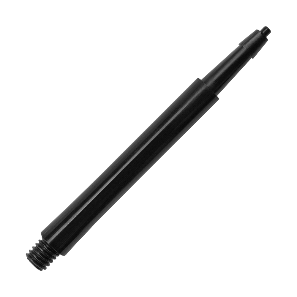 HRC12619_Harrows_Clic_Standard_Shafts_Schwarz_37mm_2 Das Bild zeigt einen schwarzen Harrows Clic Standard Shaft. Es handelt sich um ein Zubehörteil für Darts.