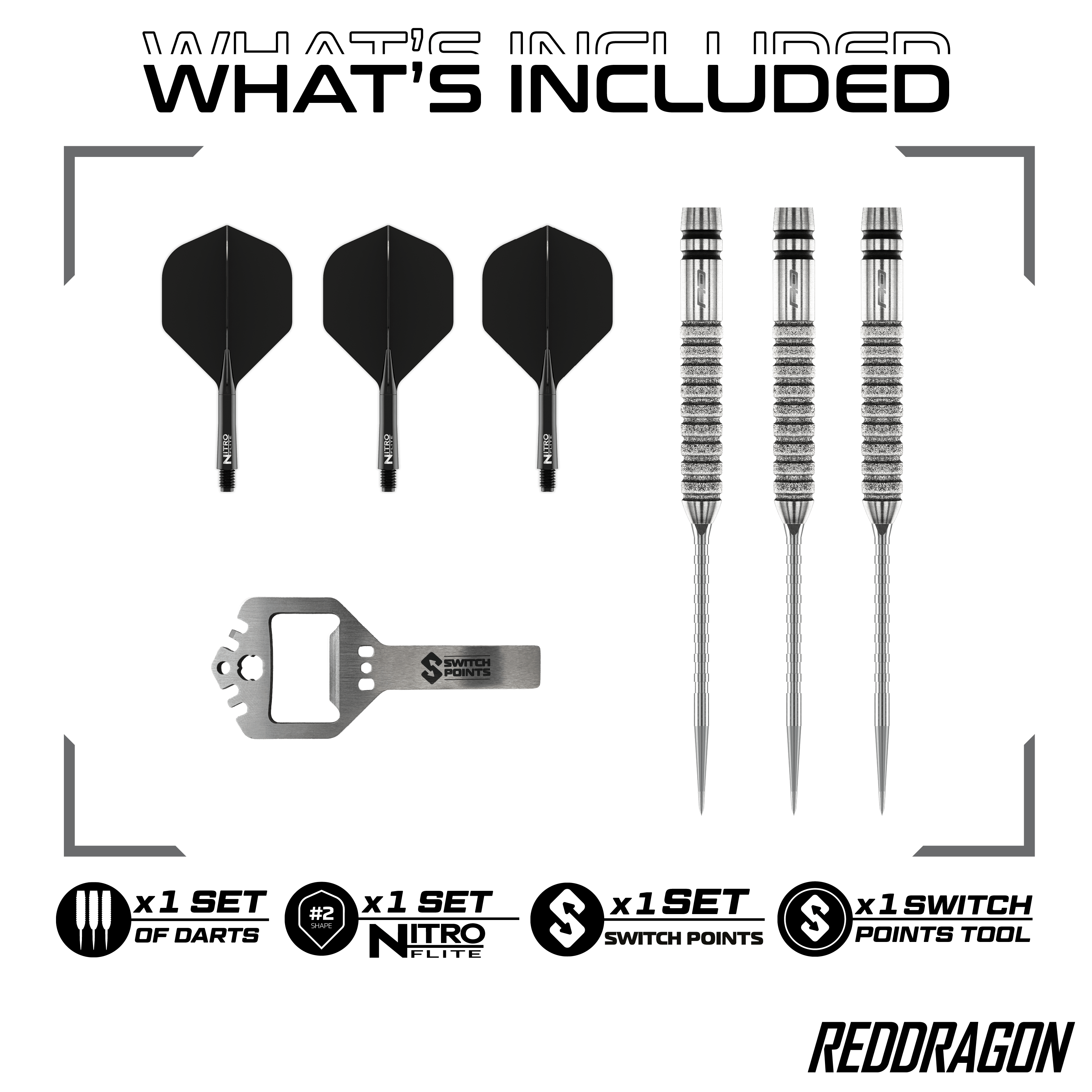 Dardos de acero Red Dragon Gian Van Veen Tour Edition Switch Point - 21 g Gezeigt werden die Red Dragon Gian Van Veen Tour Edition Switch Point Steeldarts - 21g. Das moderne Design unterstützt ein präzises Spiel.