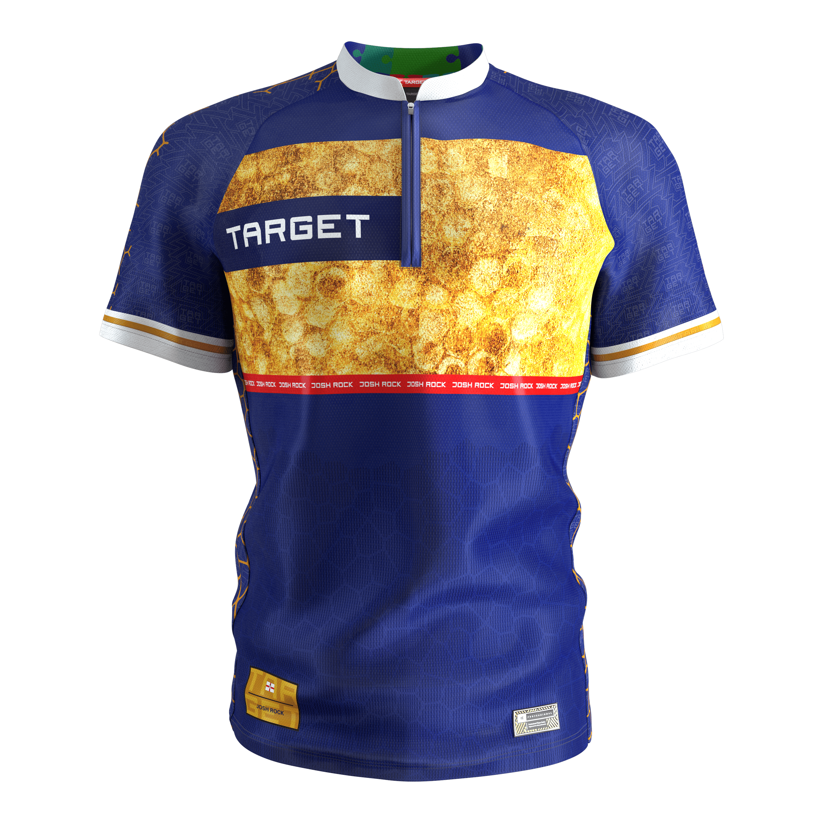 Camiseta de dardos Target Coolplay Josh Rock 2025 Zu sehen ist das Target Coolplay Josh Rock Dartshirt 2025. Das Shirt hat ein auffälliges und sportliches Aussehen.