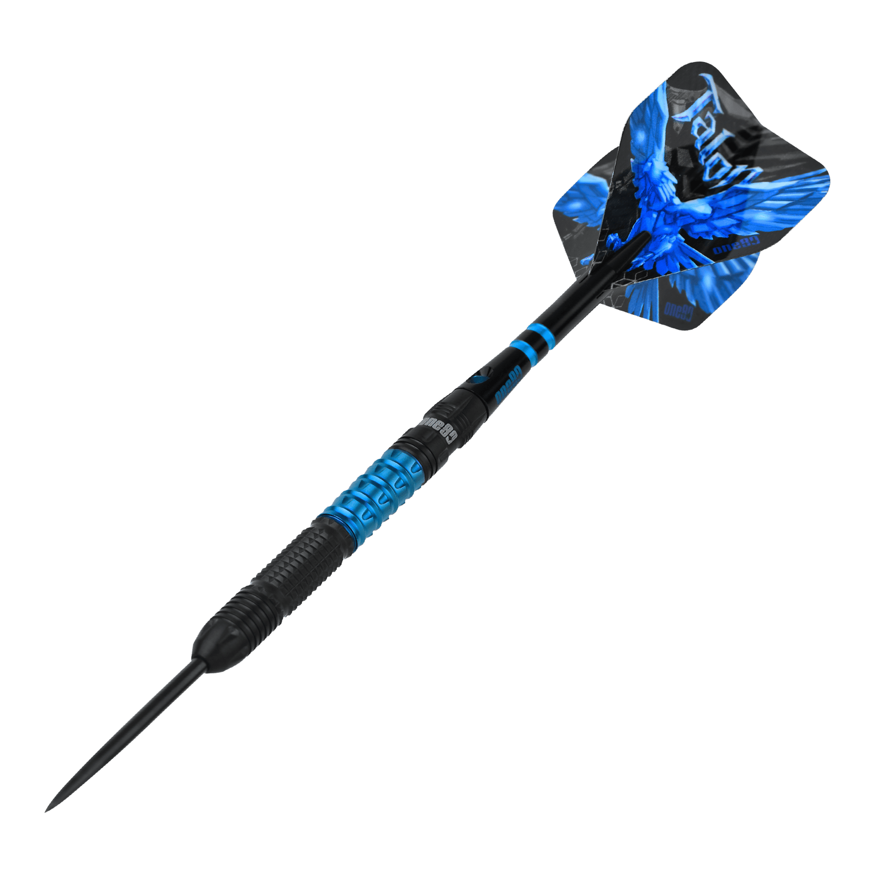 Dardos de acero One80 Talon T1 Das Bild zeigt die One80 Talon Steeldarts. Es handelt sich um präzise gefertigte Steeldarts für anspruchsvolle Spieler.