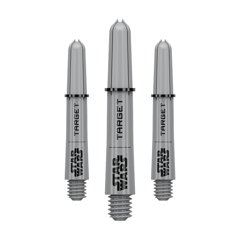 Varillas Target Star Wars ProGrip - Gris Das Bild zeigt vermutlich ein Set von Pro Grip Shafts in Grau, kurze Ausführung mit 34 mm Länge. Das Produkt ist wahrscheinlich aus der Star Wars Kollektion.