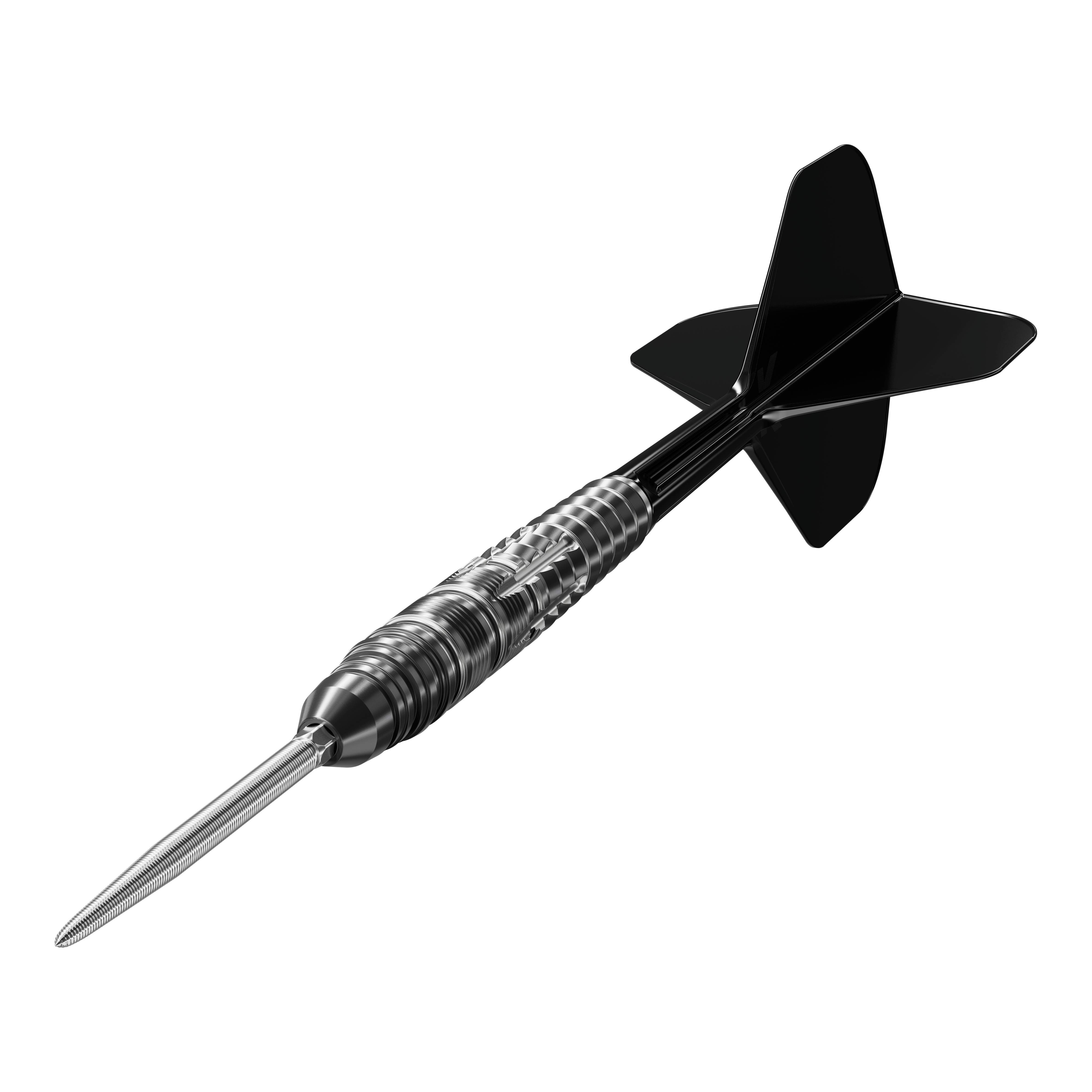 Dardos de acero Target Japan Black Marque Blaze Swiss Point - 23 g Zu sehen sind die Target Japan Black Marque Blaze Swiss Point Steeldarts - 23g aus einer anderen Perspektive. Die Darts haben eine schwarze, stilvolle Optik.