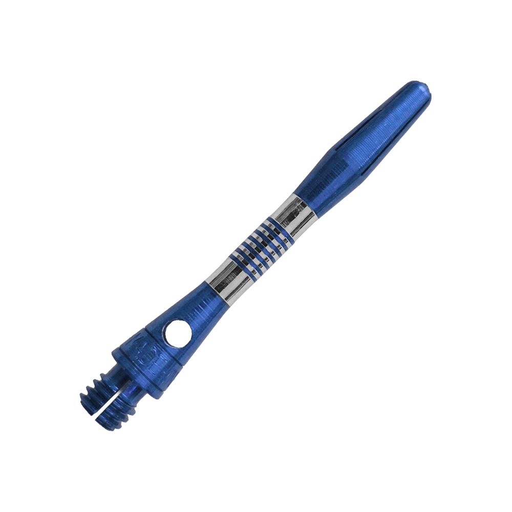 Ejes de aluminio Bulls NL Cetra - Azul Blauer Aluminium Dart Schaft mit 34mm Länge ist zu sehen. Ideal für individuelle Dartpfeile und Präzision beim Spiel.