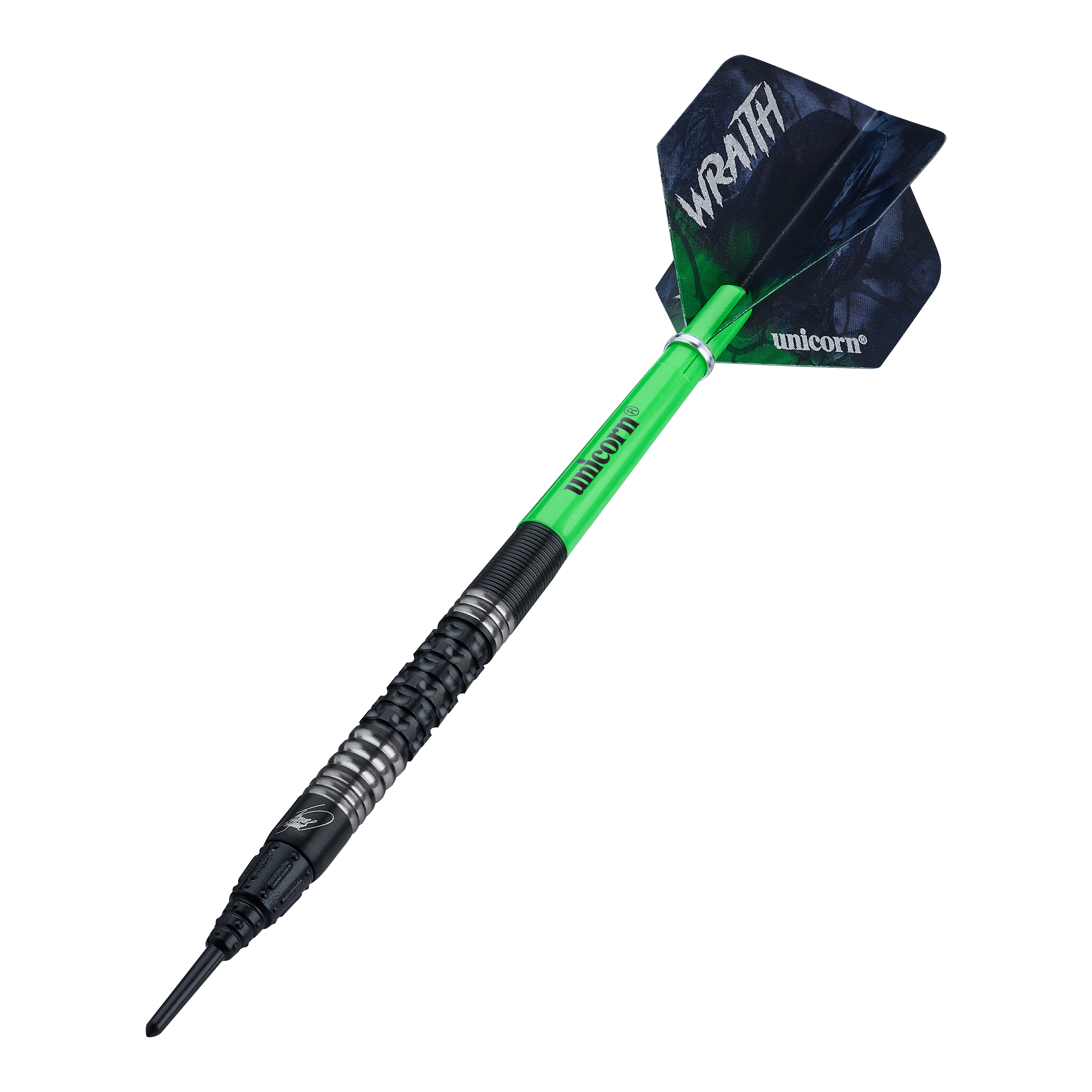 Dardos blandos Unicorn Wraith James Wade - 19 g Die Unicorn Wraith James Wade Softdarts - 19g sind auf dem Bild dargestellt. Diese Darts sind ein offizielles James Wade Modell.