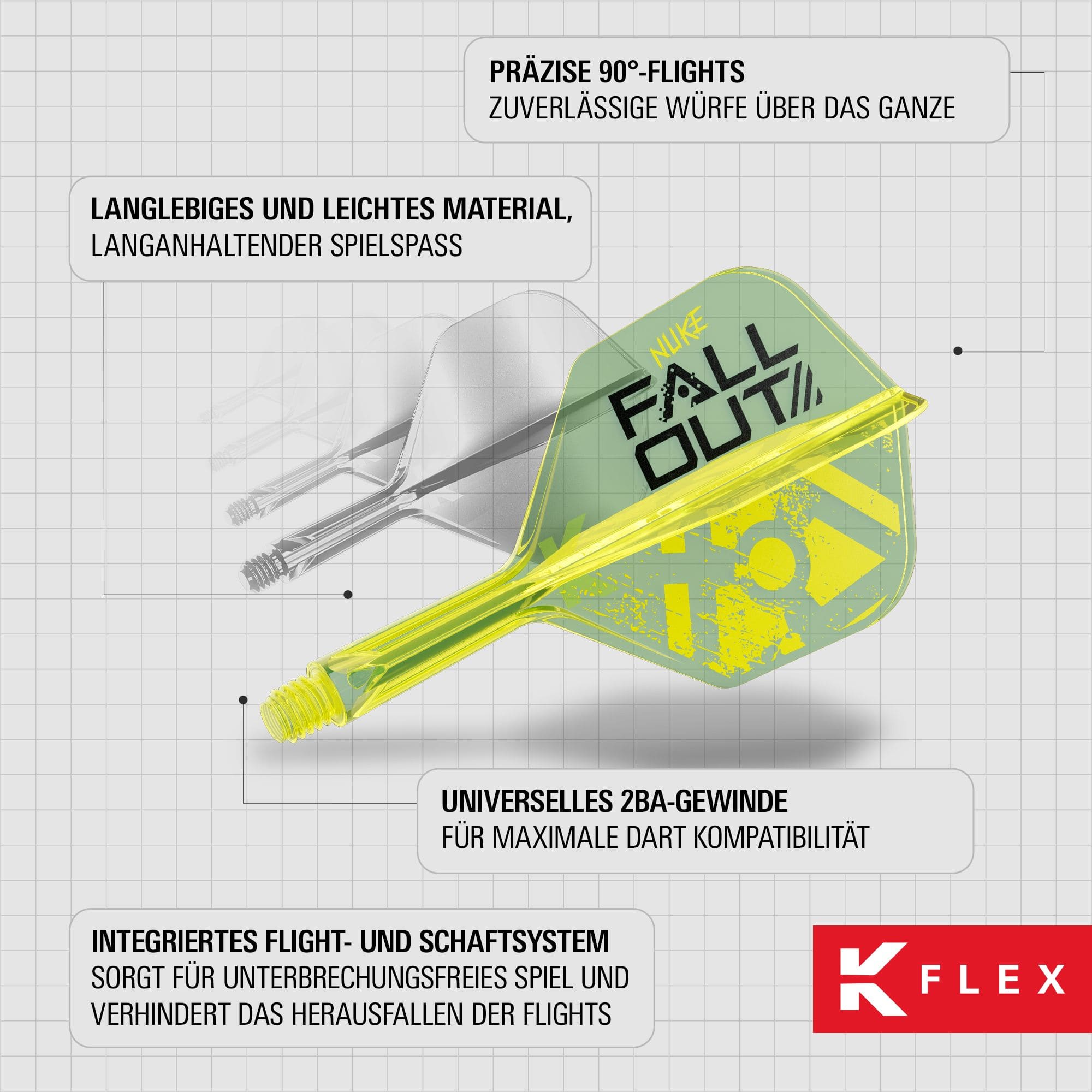 Vuelos de Target K-Flex Luke Littler Fallout No6 Die Abbildung zeigt Target K-Flex Luke Littler Fallout No6 Flights. Sie sind Teil einer Dartpfeil-Ausrüstung.