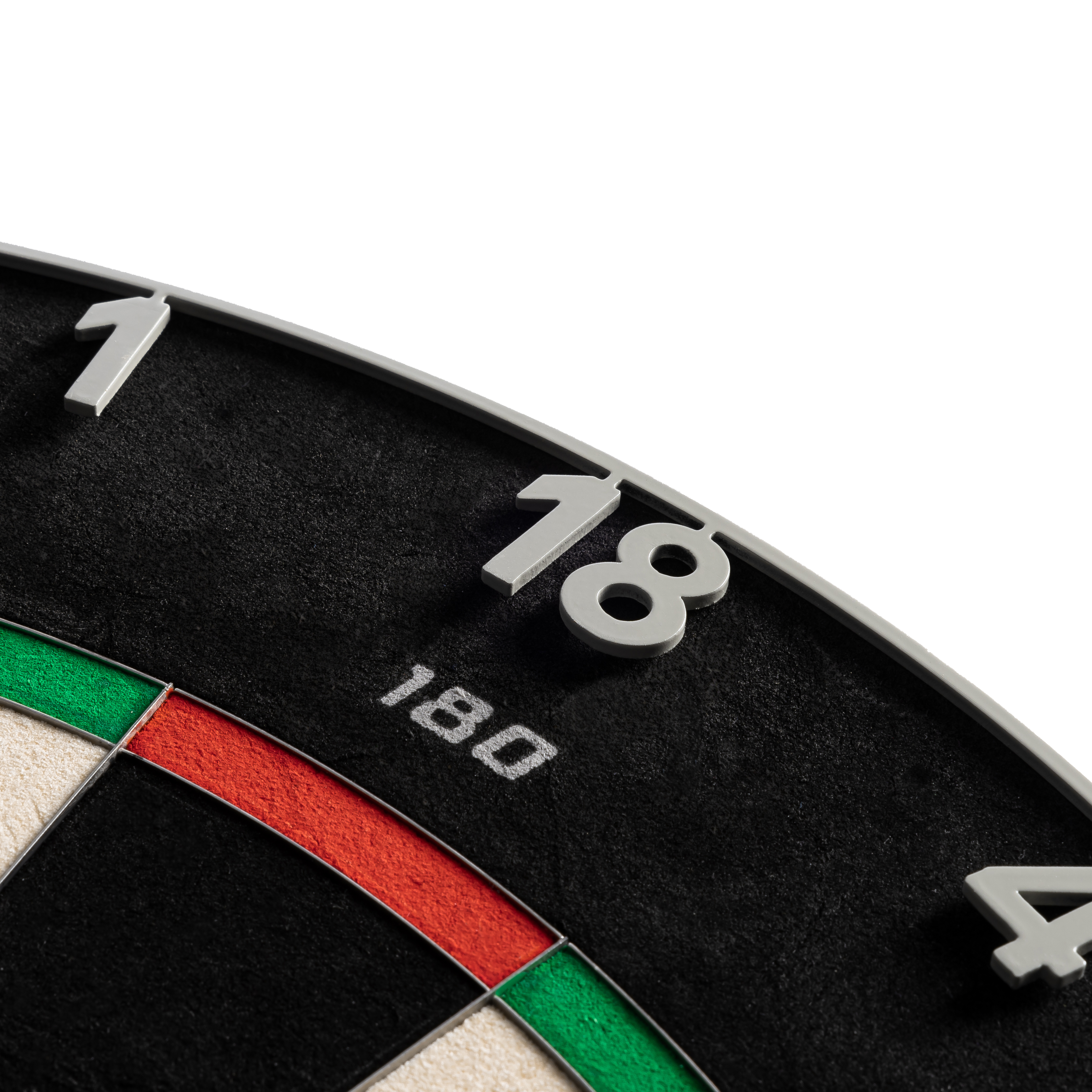 Diana de dardos de acero Endorphine de precisión 180 con anillo numerado - Gris nórdico Das Bild zeigt das Precise 180 Endorphine Steeldartboard mit Nummernring in der Farbe Nordic Grey. Es handelt sich um ein hochwertiges Dartboard für ambitionierte Spieler.
