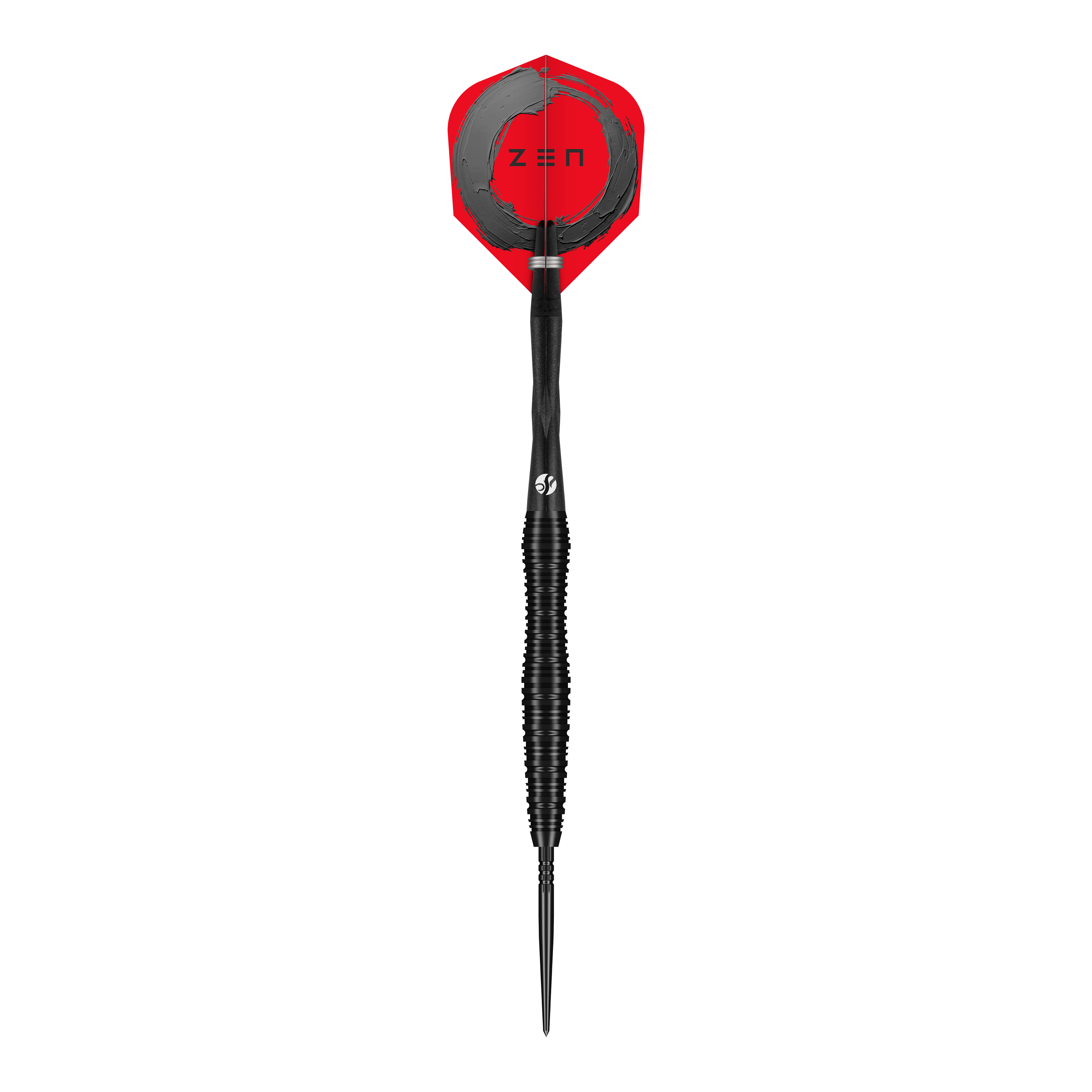 Dardos de acero Shot ZEN Scallop Turbo Point - 23 g Das Bild zeigt die Shot ZEN Scallop Turbo Point Steeldarts mit 23g Gewicht. Die Darts sind für Präzision und Leistung beim Dartspiel konzipiert.