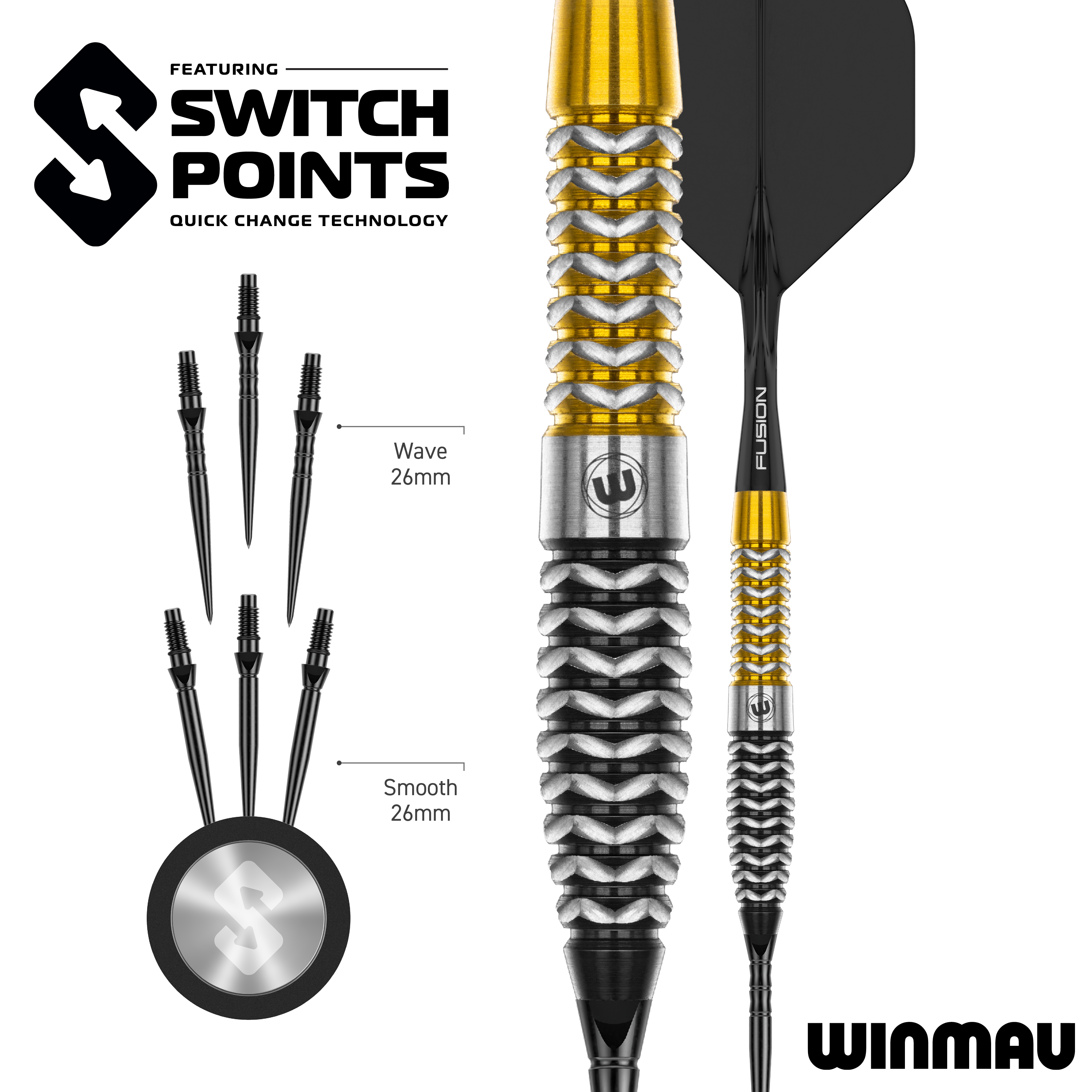 Puntos de conmutación de torpedos Winmau Exion Steeldarts Das Bild zeigt vermutlich einen Winmau Exion Torpedo Switch Points Steeldarts aus einer anderen Perspektive. Es handelt sich um ein Produkt speziell für den Dartsport.