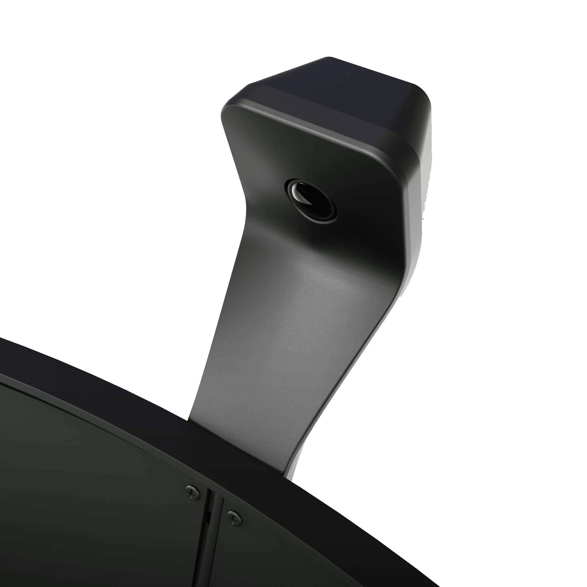 Scolia Home 2 FLEX - Sistema electrónico de puntuación automática con anillo de iluminación 2026 Das Bild zeigt einen Teil des Scolia Home 2 FLEX Electronic Score Systems mit Beleuchtungsring. Zu sehen ist eine schwarze Kameraeinheit, die am oberen Rand eines Dartboards befestigt ist.