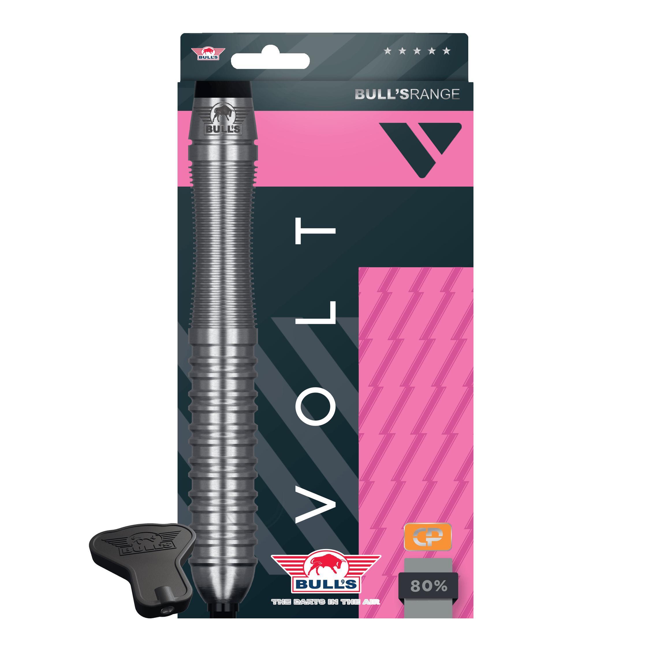 Dardos de acero convertibles Bulls NL Volt Pink