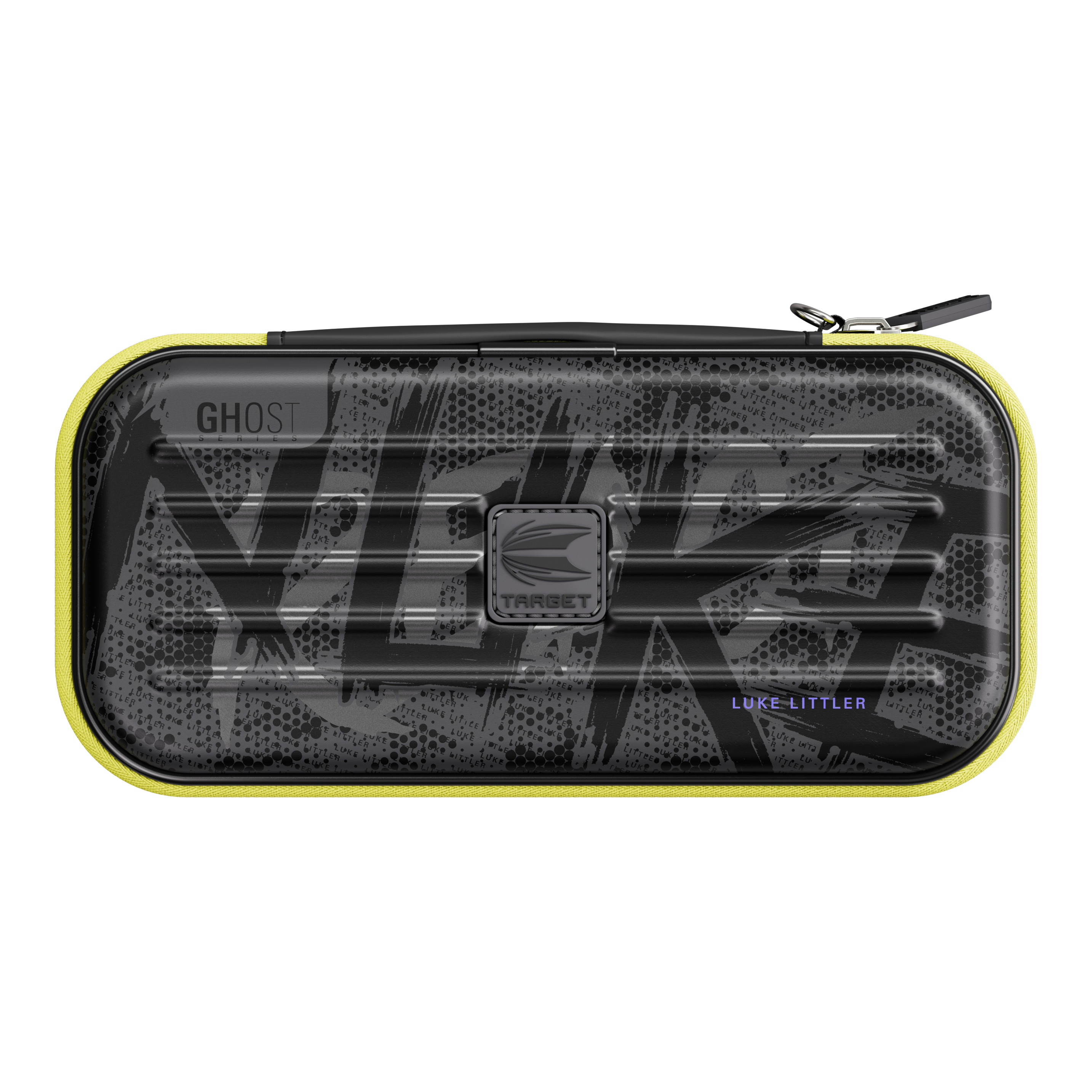 Estuche de dardos Luke Littler de la serie Takoma Ghost Abgebildet ist das Takoma Ghost Series Luke Littler Dartcase. Das stilvolle Dartcase bietet Platz für Dartpfeile und Zubehör.