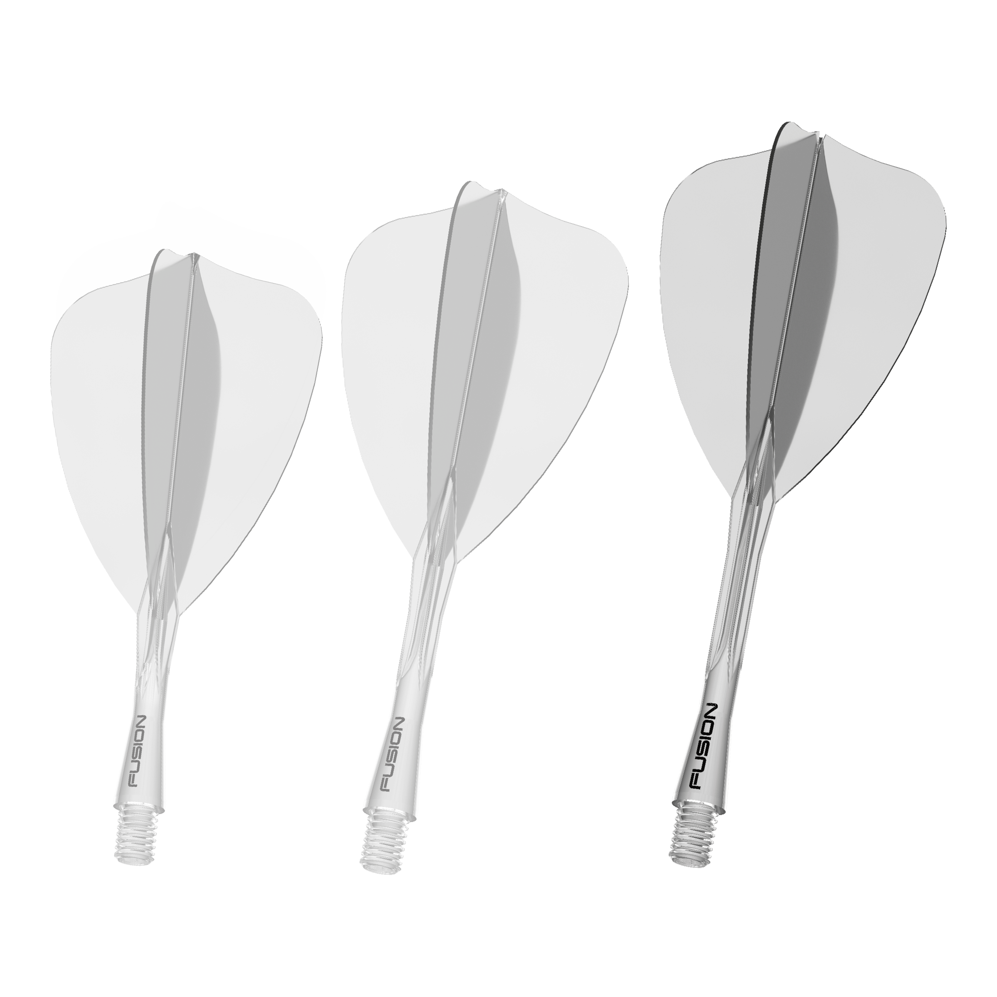 Sistema de eje de vuelo Winmau Fusion Arrow Clear Das Bild zeigt ein Winmau Fusion Flight Shaft System in klarer 34mm Ausführung. Es handelt sich um einen Bestandteil für Dartpfeile.